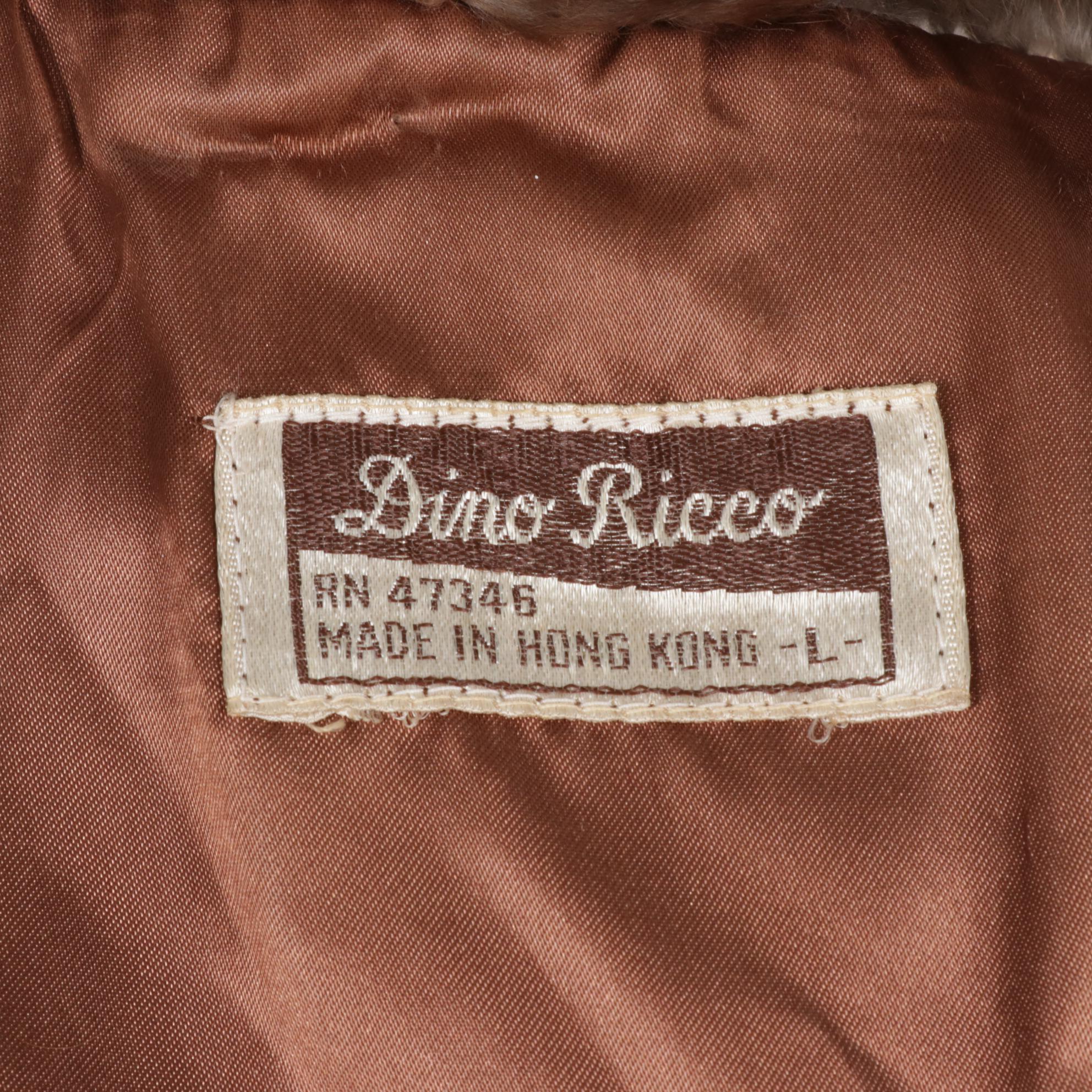 Dino Ricco Rabbit Fur Bomber Jacket