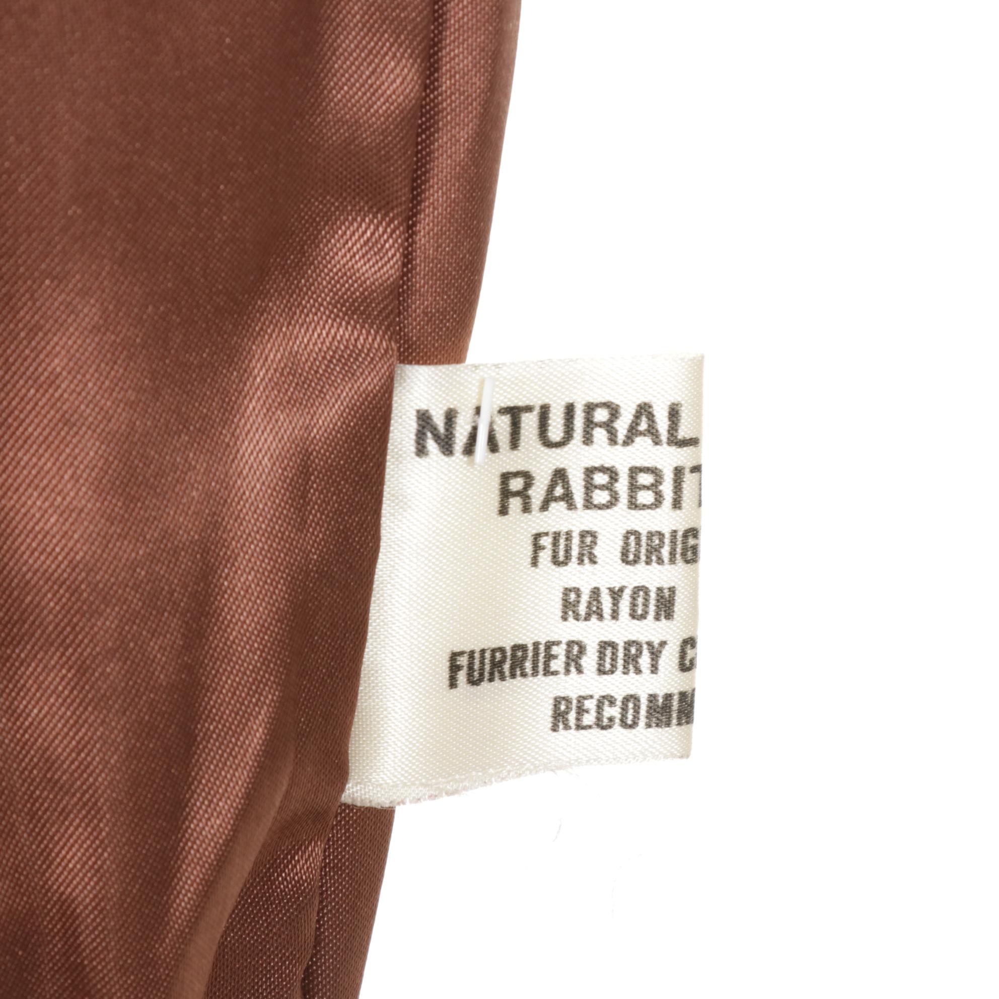 Dino Ricco Rabbit Fur Bomber Jacket