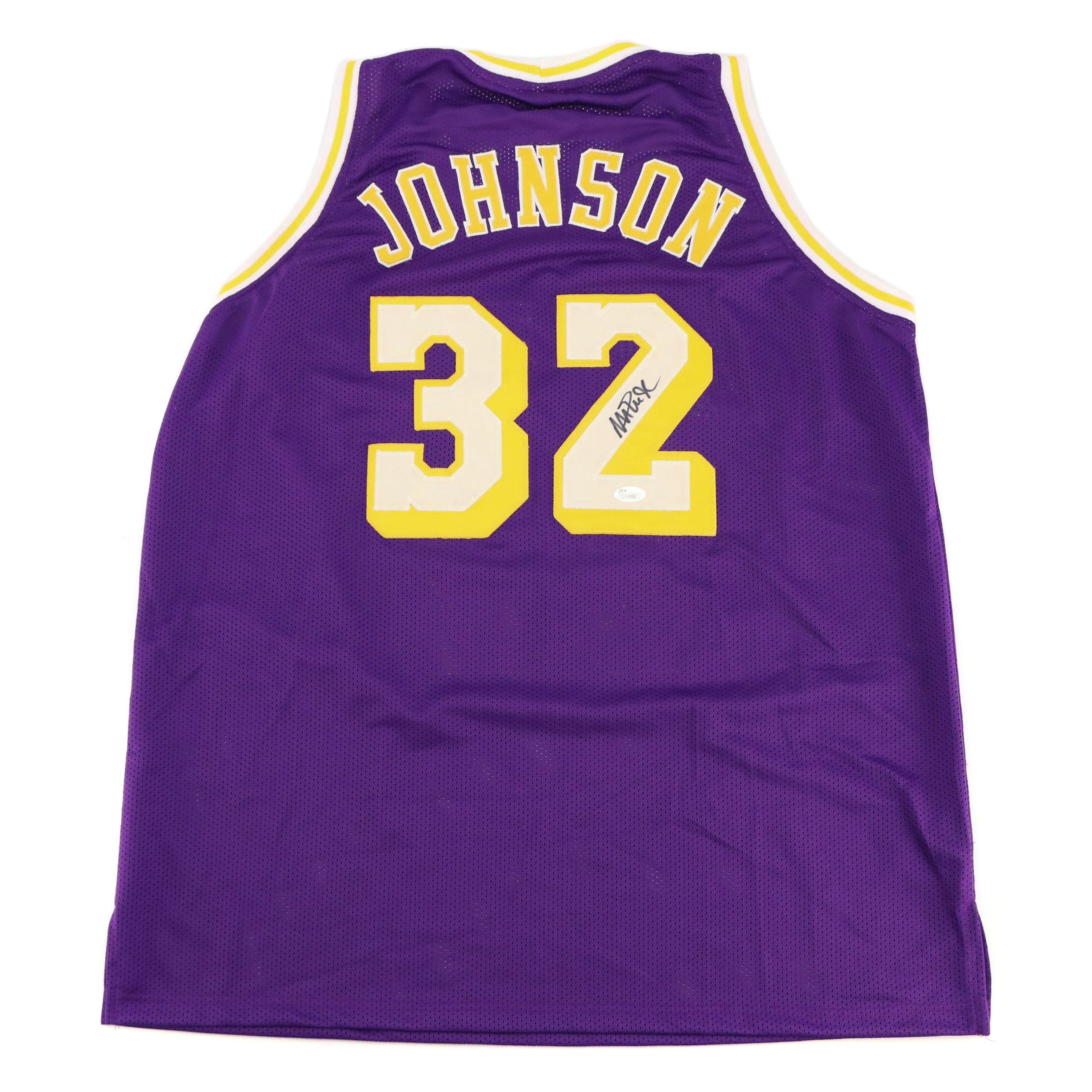 Magic Johnson Signed Los Angeles Lakers Basketball Jersey, JSA