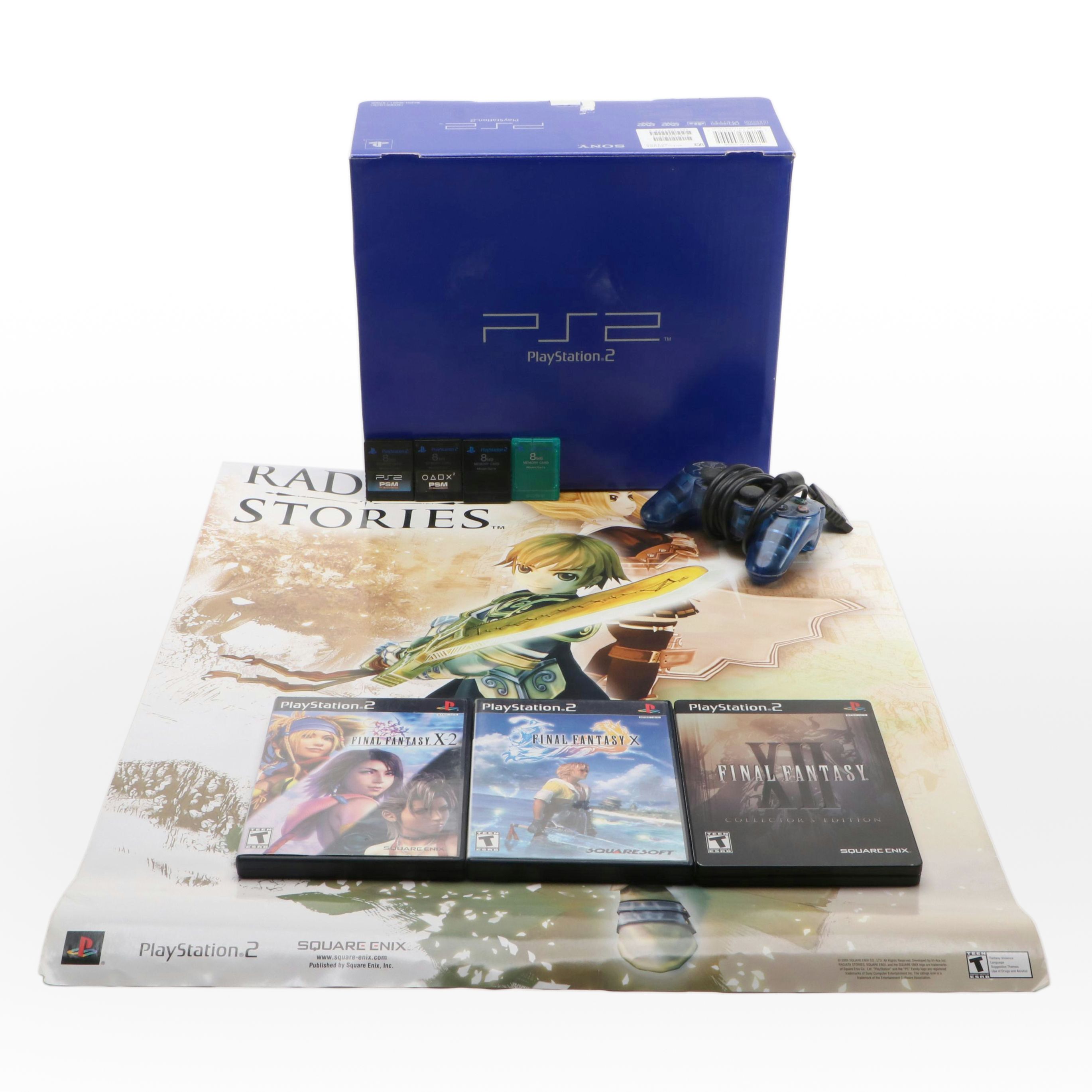 Sony PlayStation 2 Console with Video Games, Controllers, Memory Cards, and More