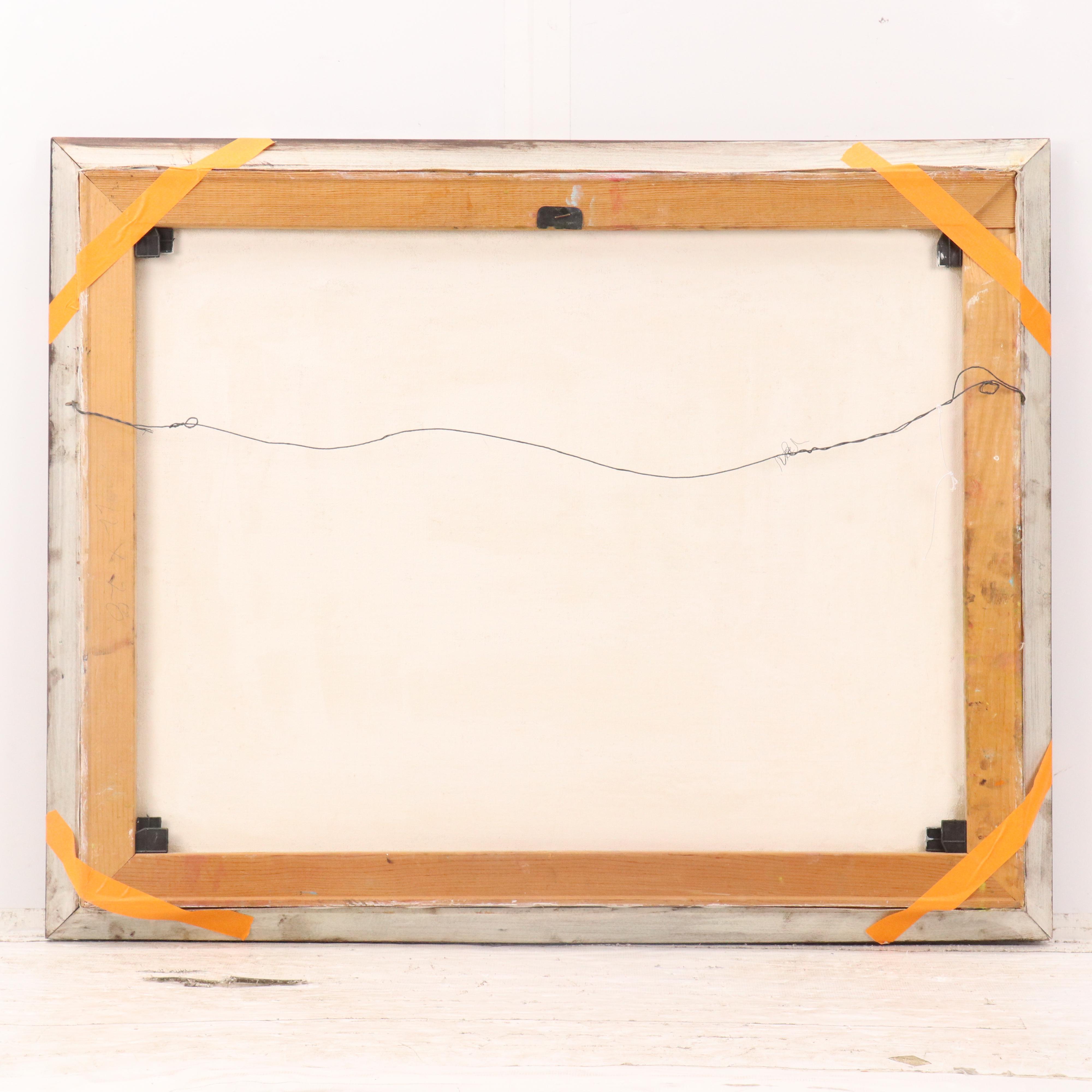 Juanita Hensley Impasto Forest Landscape Oil Painting, Mid-20th Century