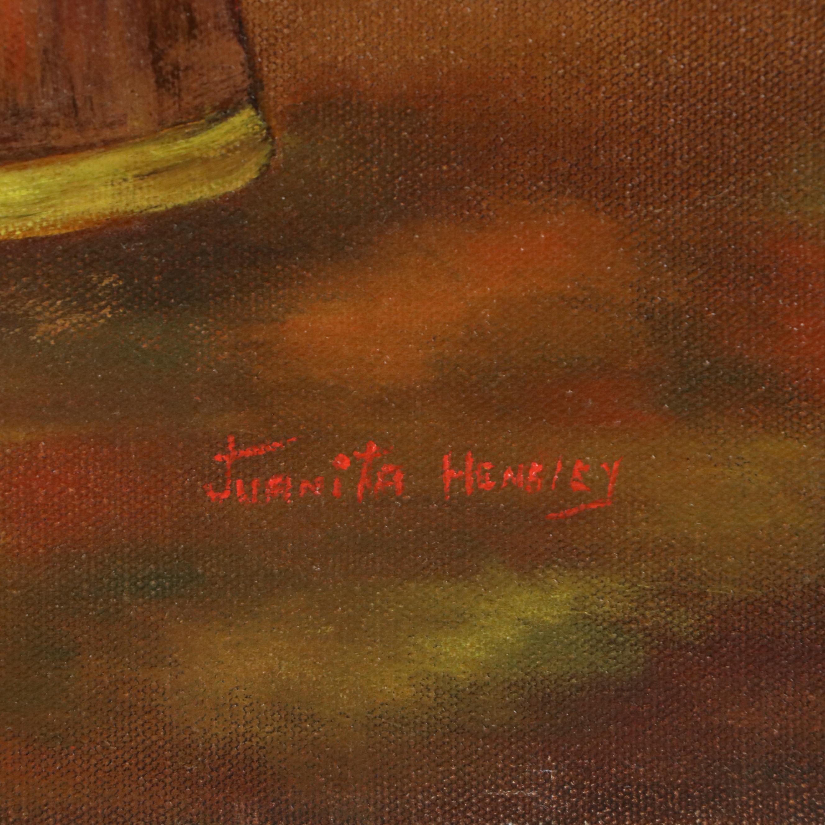 Juanita Hensley Acrylic Still Life Painting with Poppies