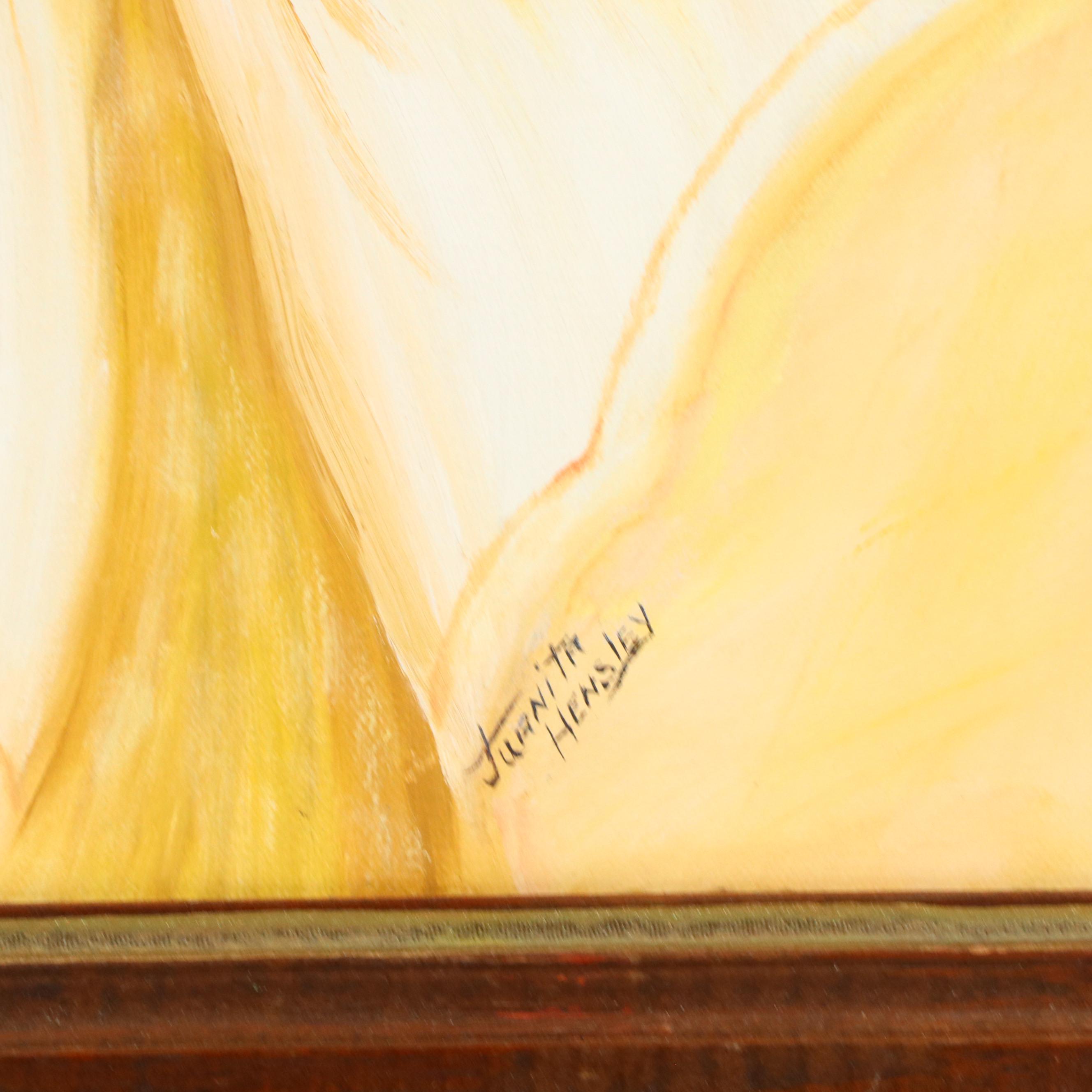 Juanita R. Hensley Acrylic Clown Portrait Painting