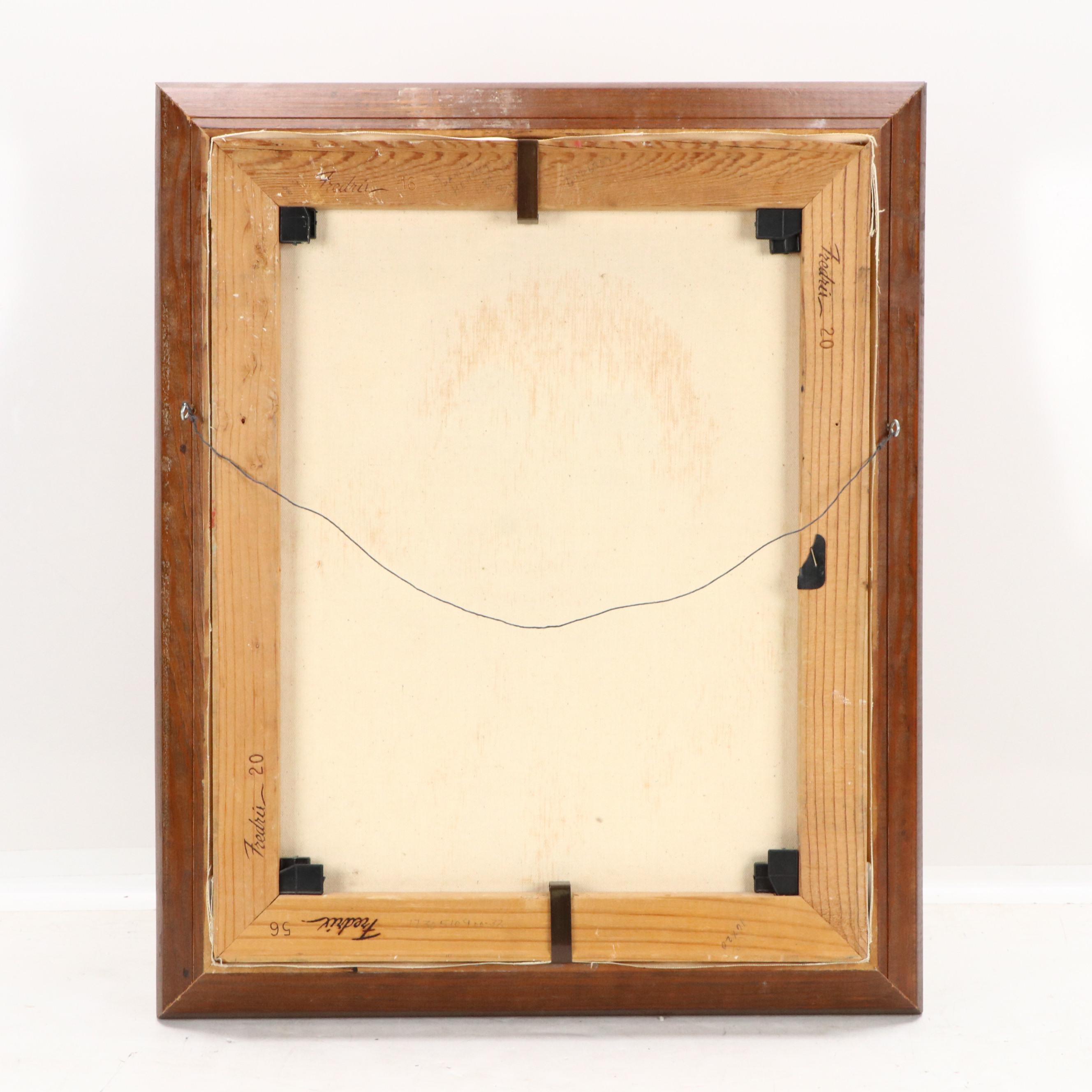 Juanita R. Hensley Acrylic Clown Portrait Painting