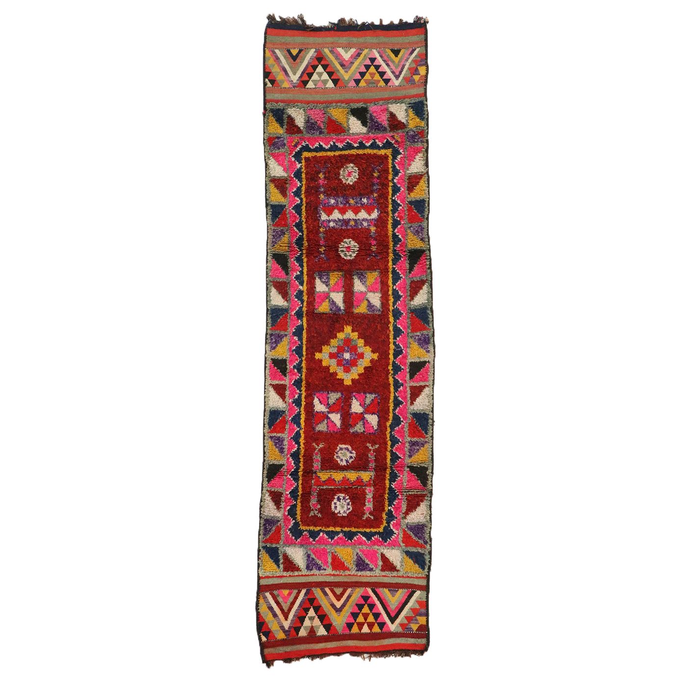 2'11 x 11'3 Hand-Knotted Moroccan Berber Carpet Runner