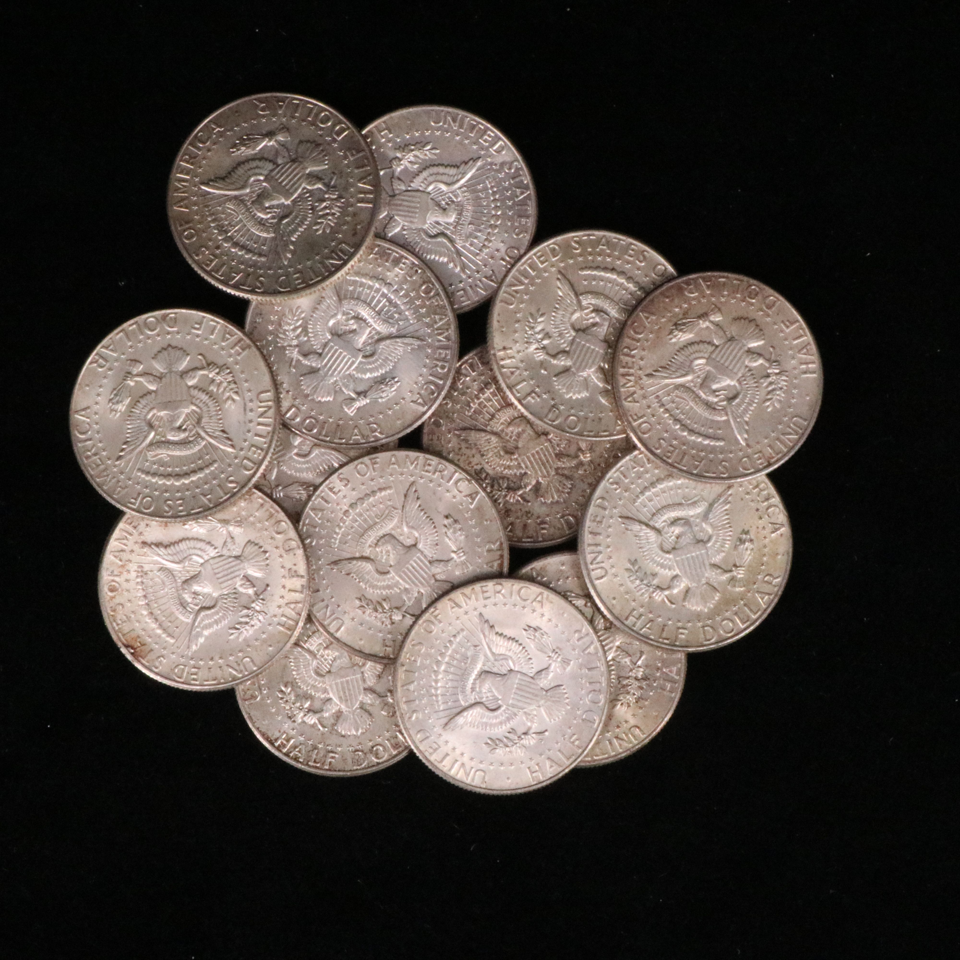 Fourteen 1964 Kennedy 90% Silver Half Dollars