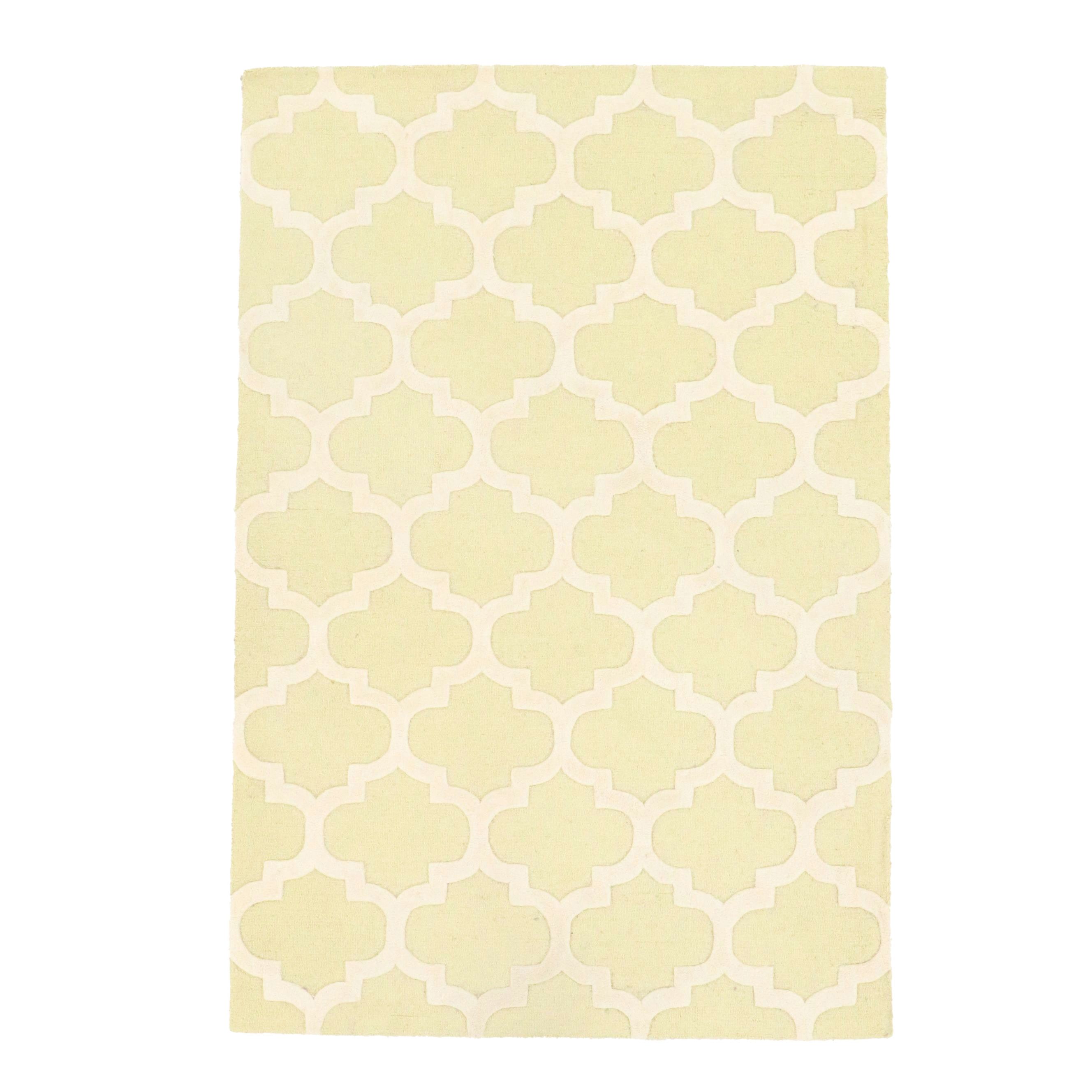 6'1 x 9' Hand-Tufted Artistic Weavers Indian Lattice High-Low Pile Area Rug