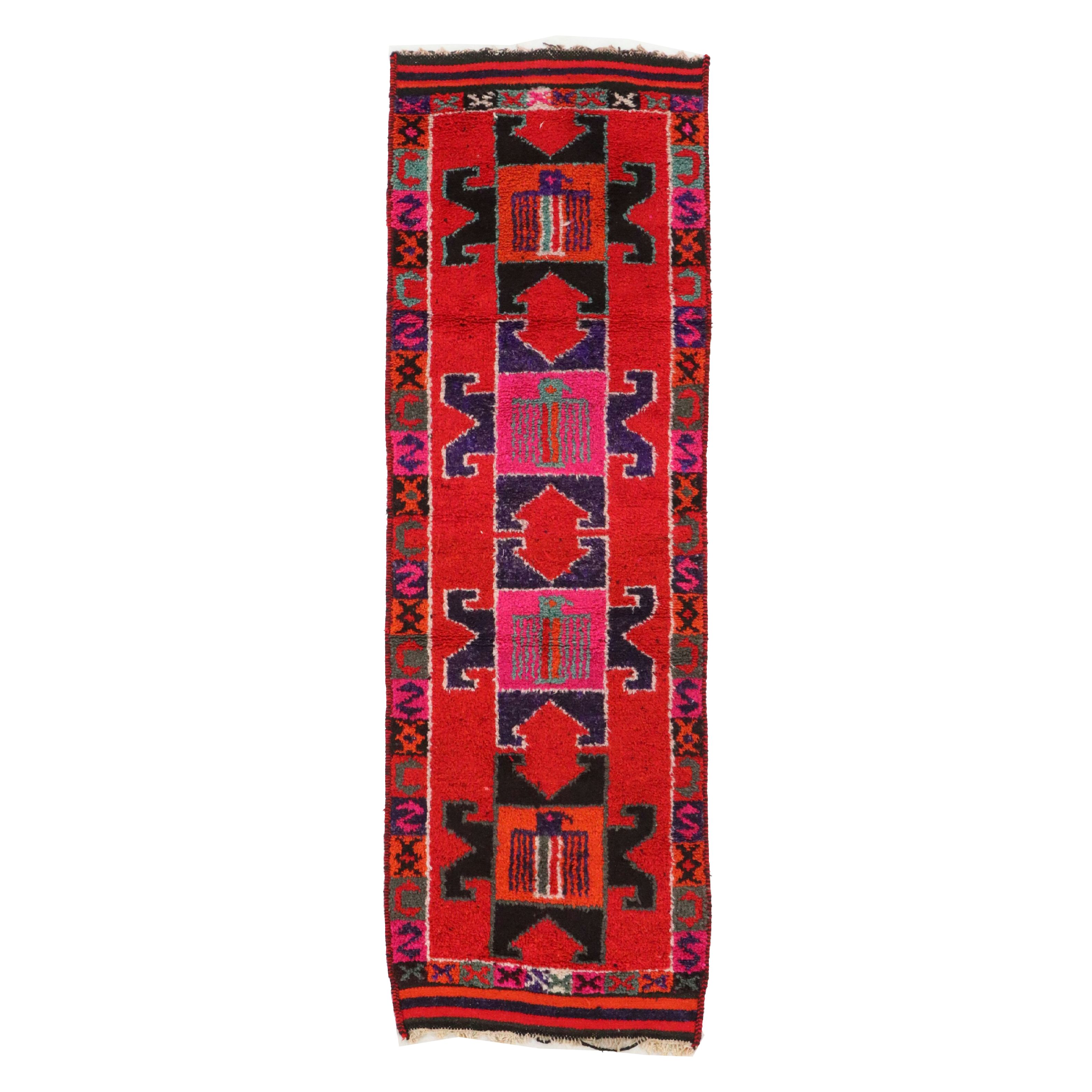 3'6 x 10'6 Hand-Knotted Moroccan Berber Long Rug