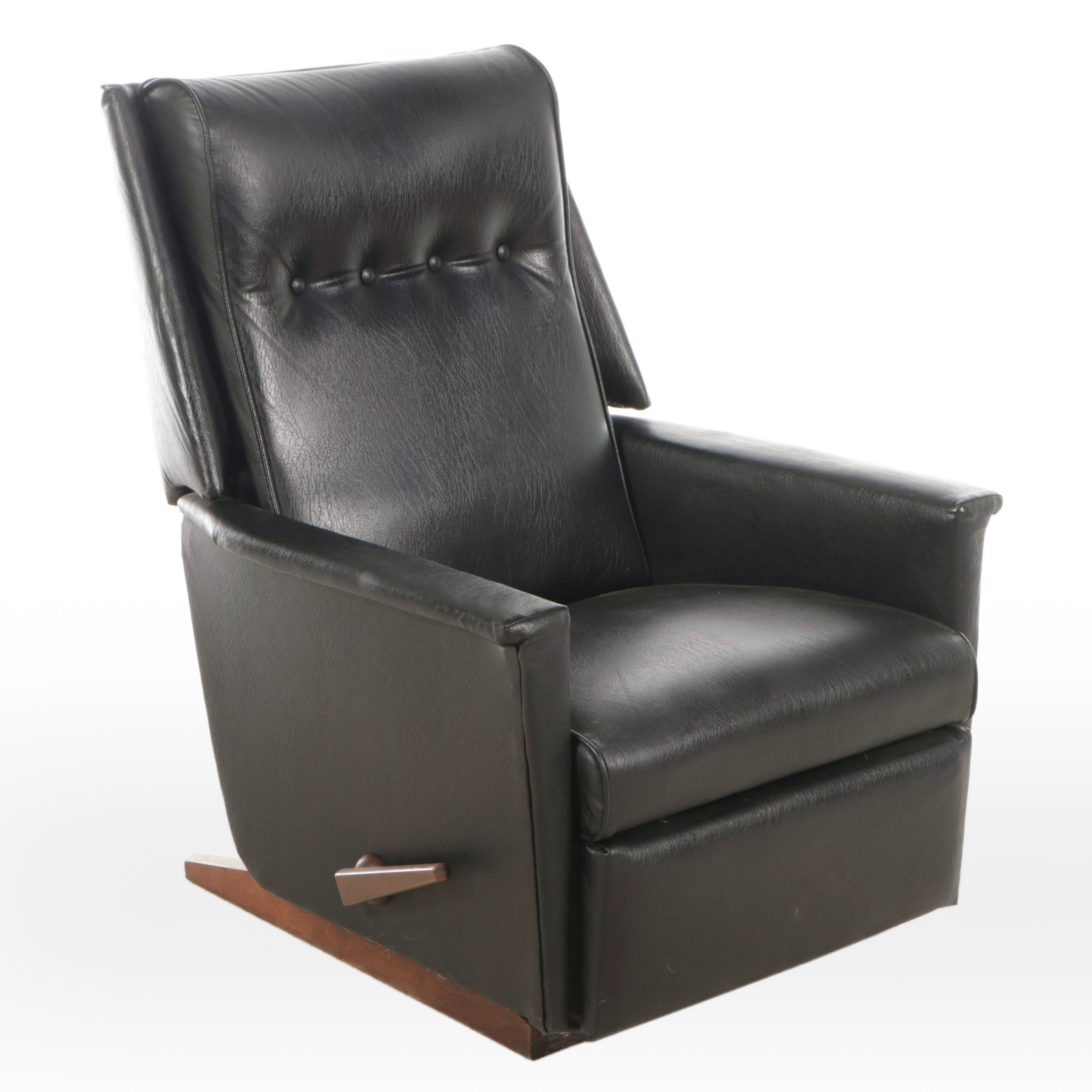 La-Z-Boy Mid Century Modern Style Faux Leather Recliner, Mid to Late 20th C.