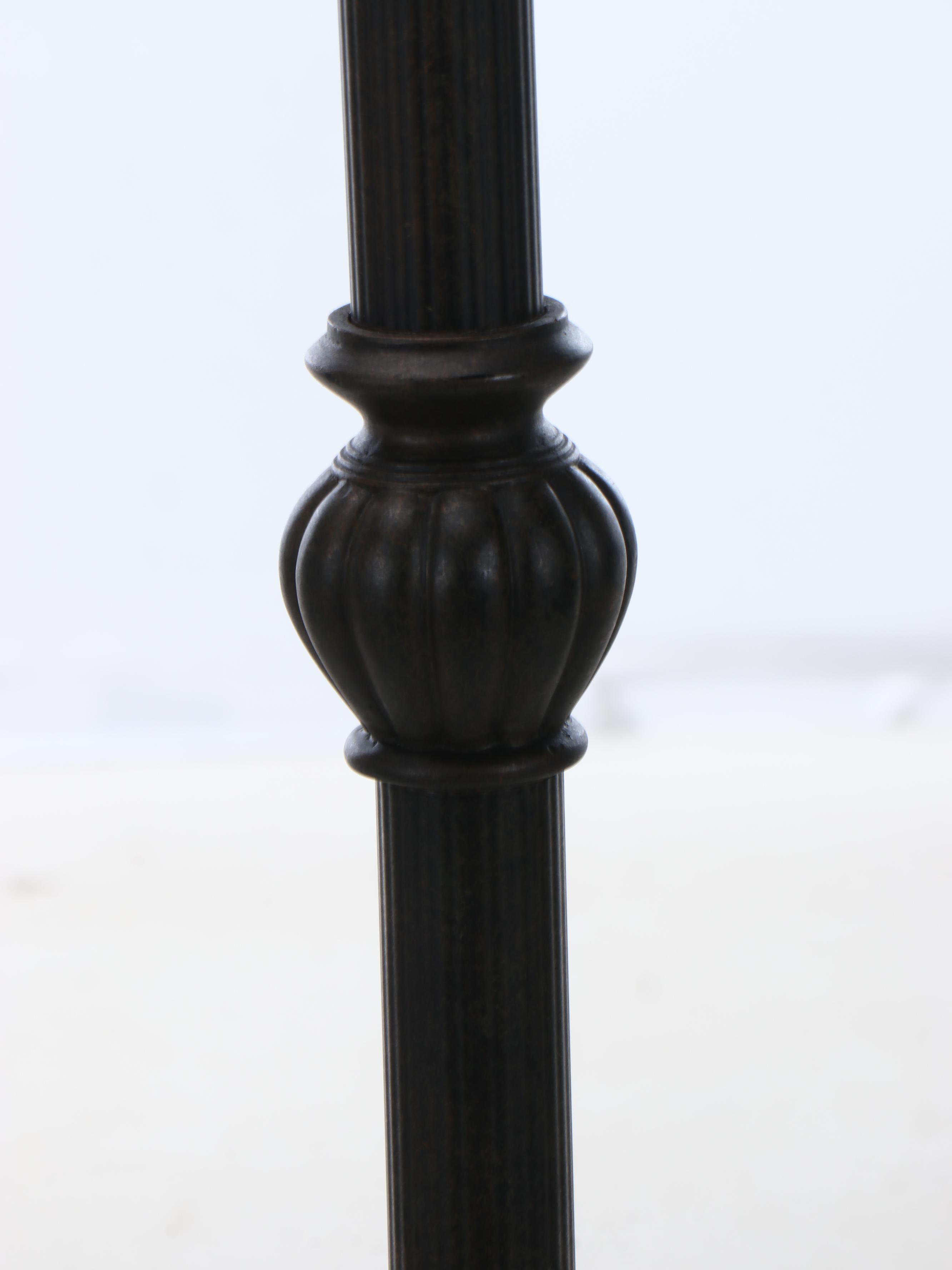 Quoizel Inc Satin Black Torchiere Floor Lamp with Alabaster Glass Shade