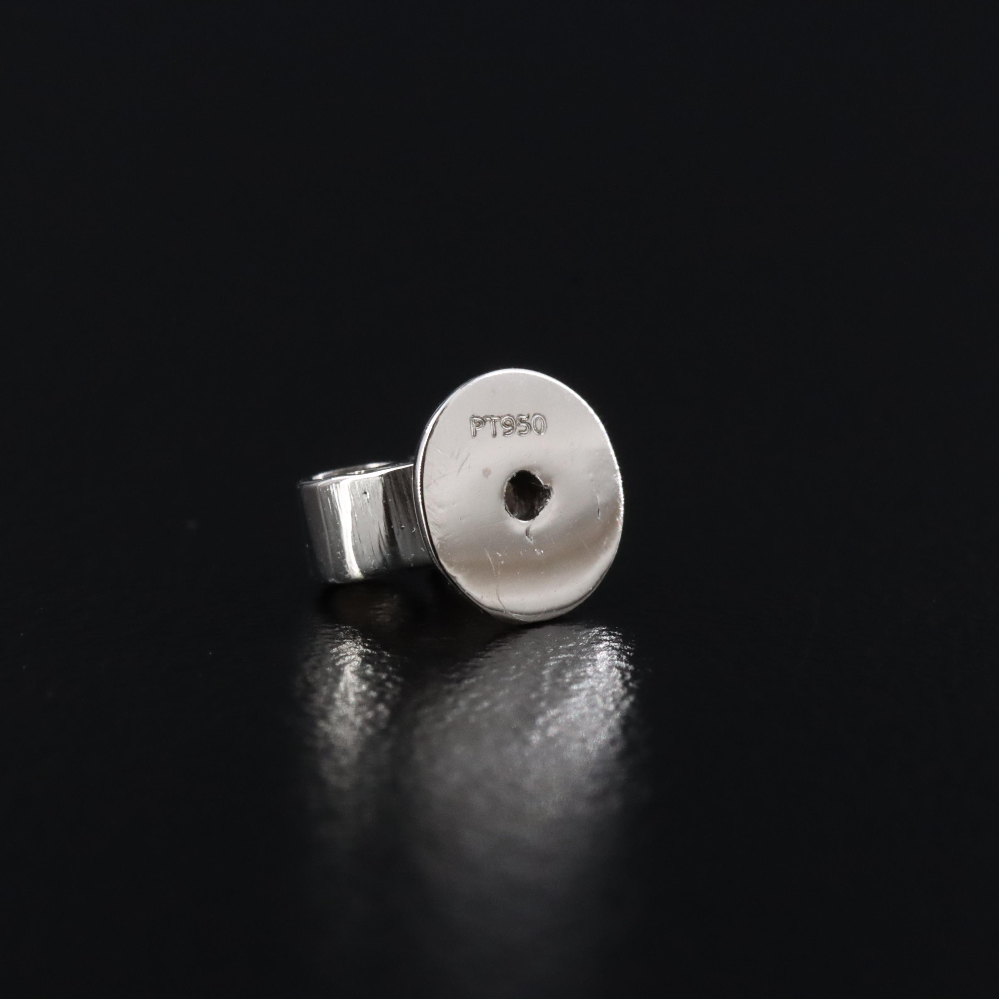 Platinum 4.07 CTW Lab Grown Diamond Stud Earrings with IGI Reports