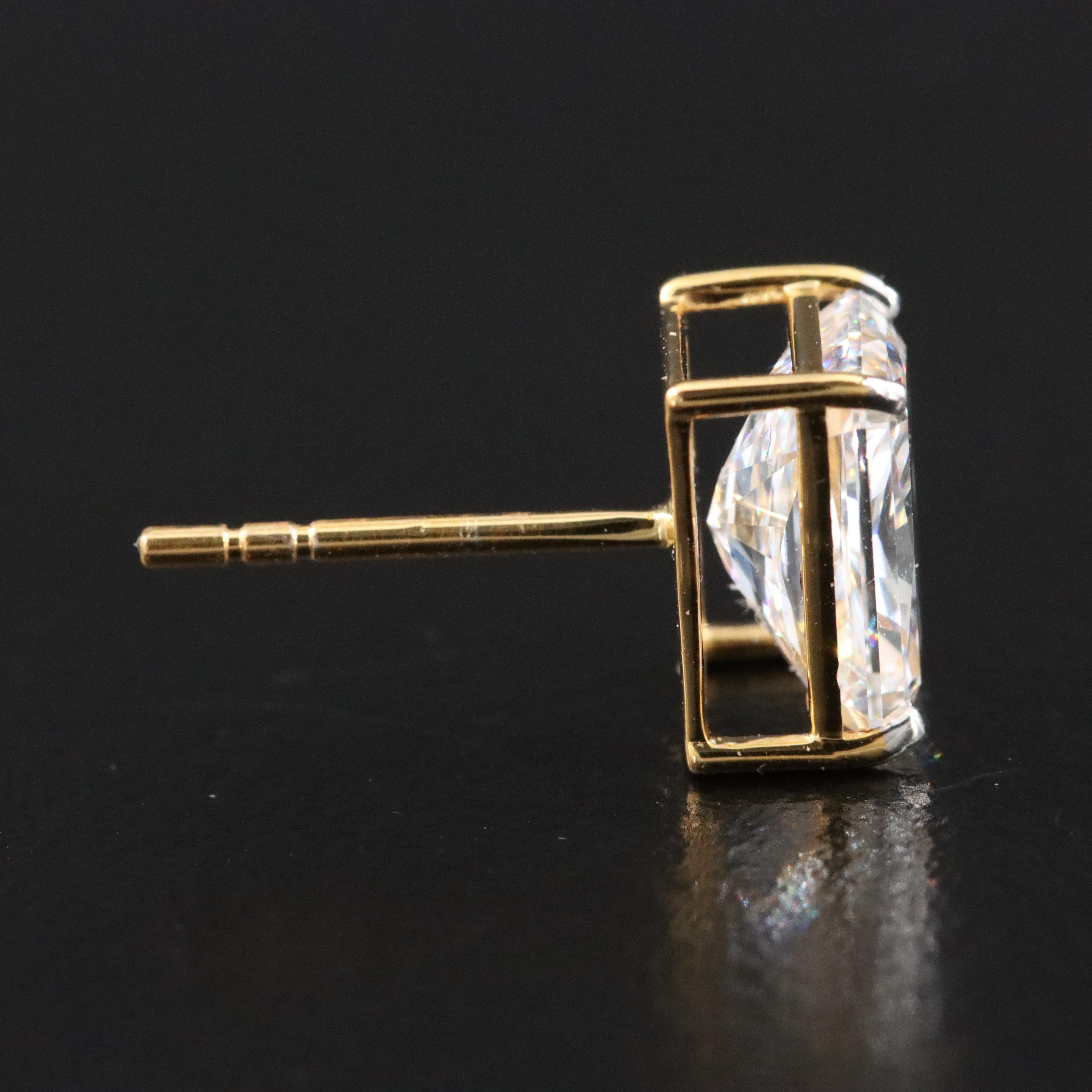 14K 4.08 CTW Lab Grown Diamond Stud Earrings with IGI Reports