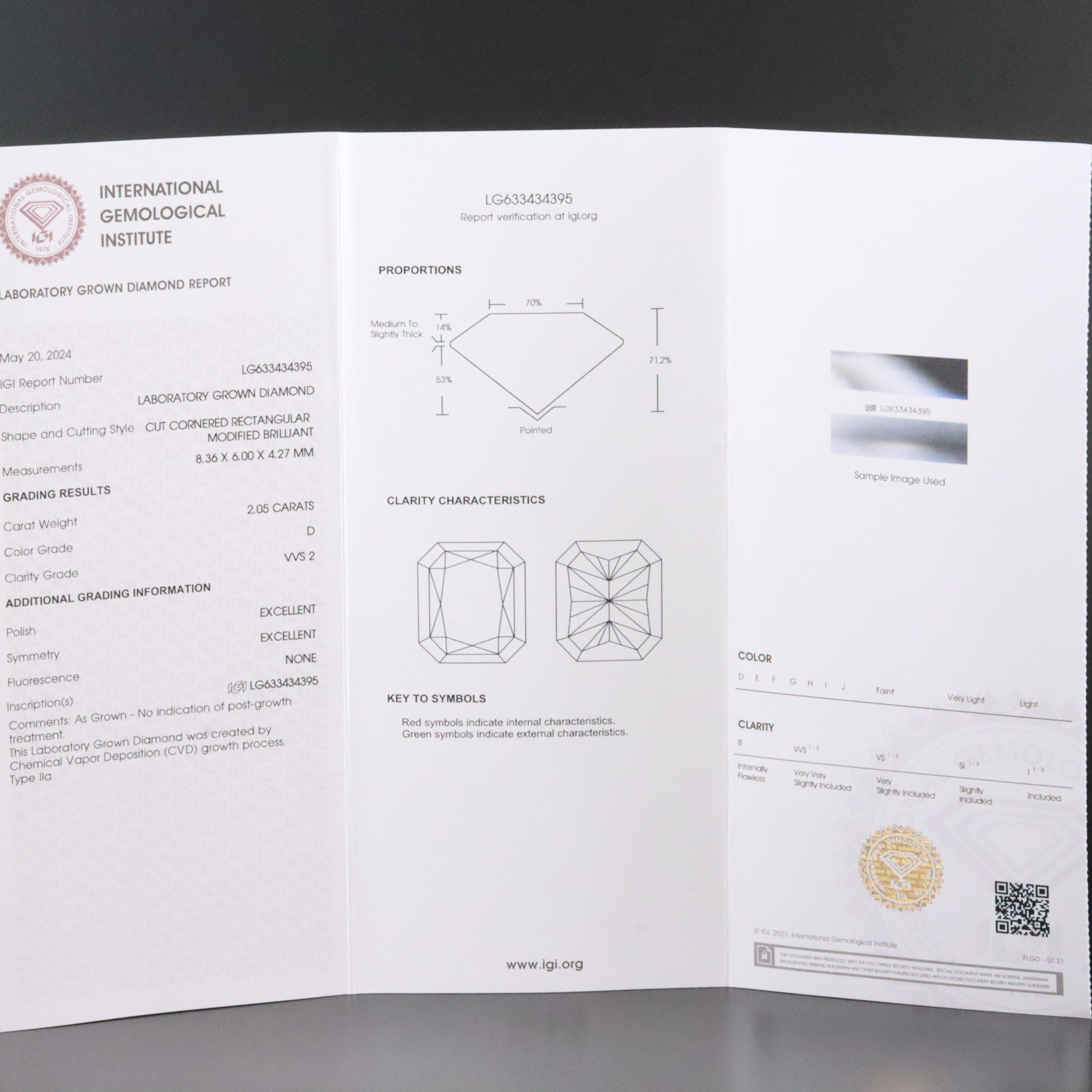 14K 4.08 CTW Lab Grown Diamond Stud Earrings with IGI Reports