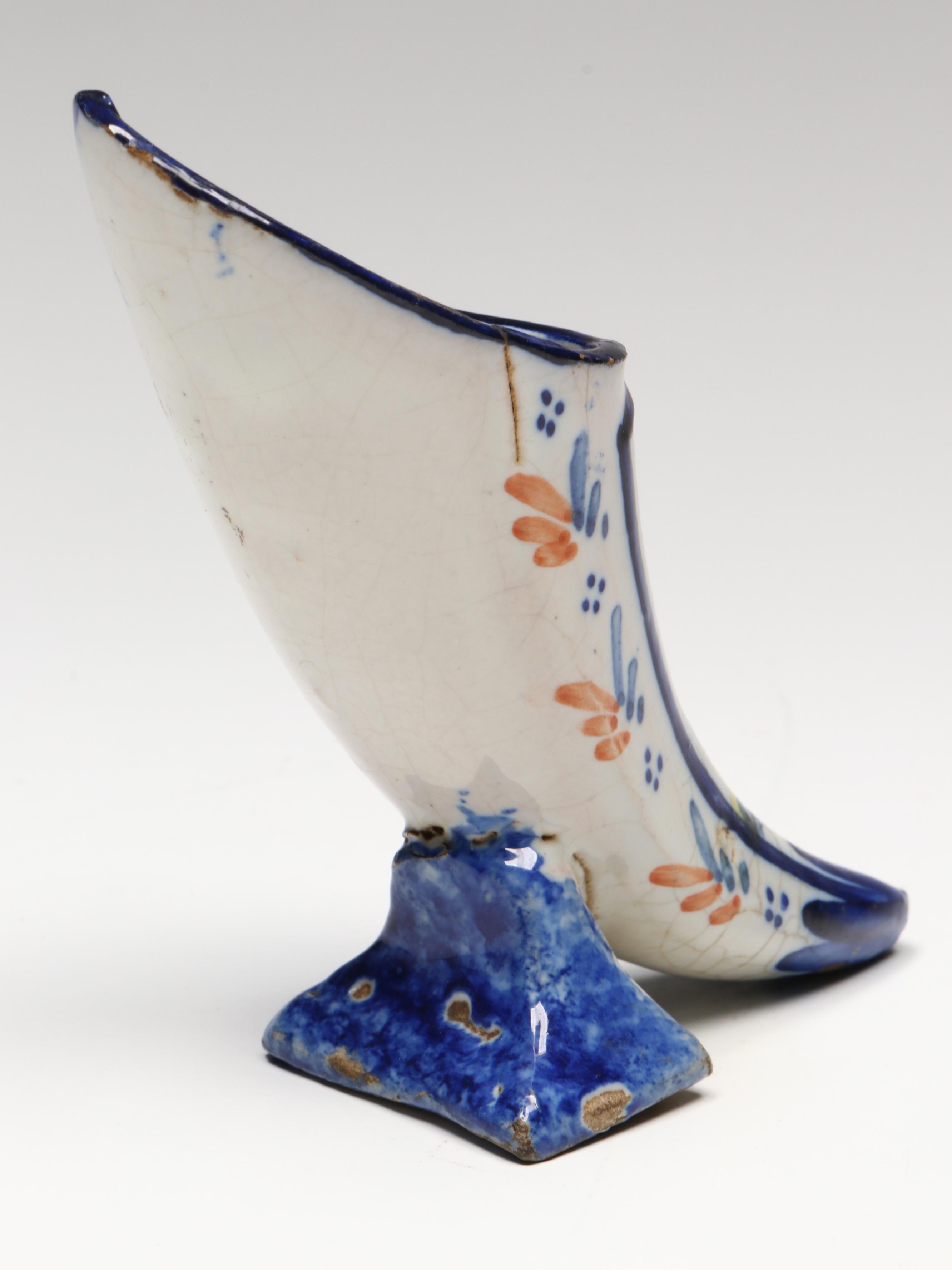 Henriot Quimper Breton Folk Art Ceramic Vases, Knife Rests and Pitcher