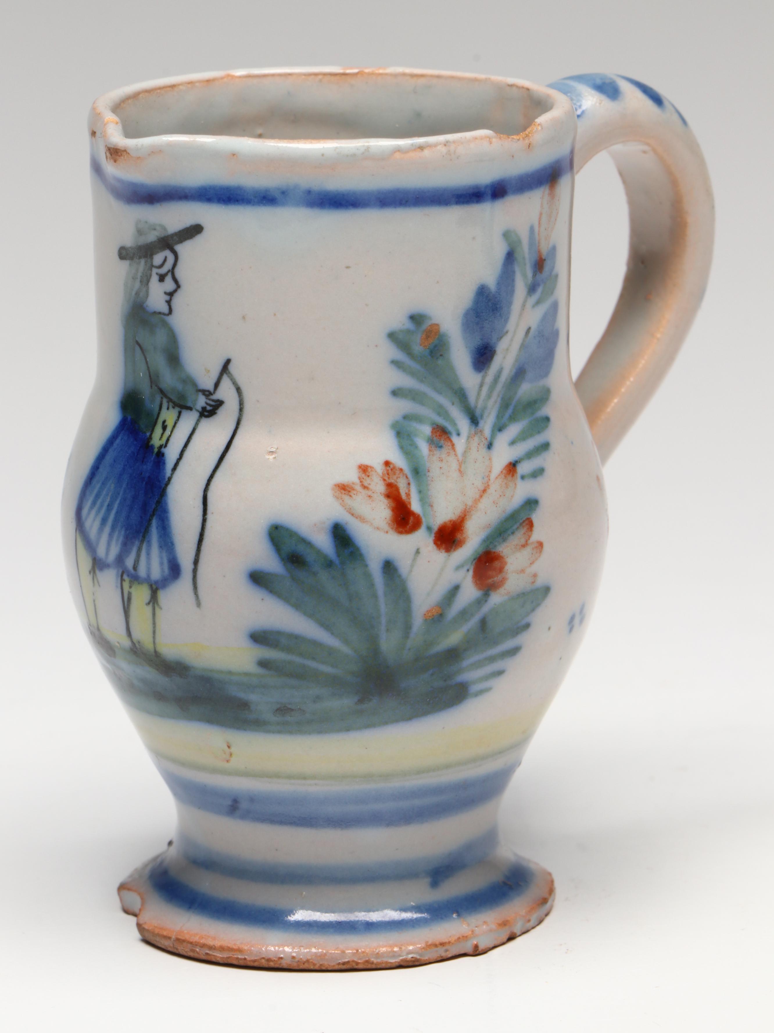 Henriot Quimper Breton Folk Art Ceramic Vases, Knife Rests and Pitcher