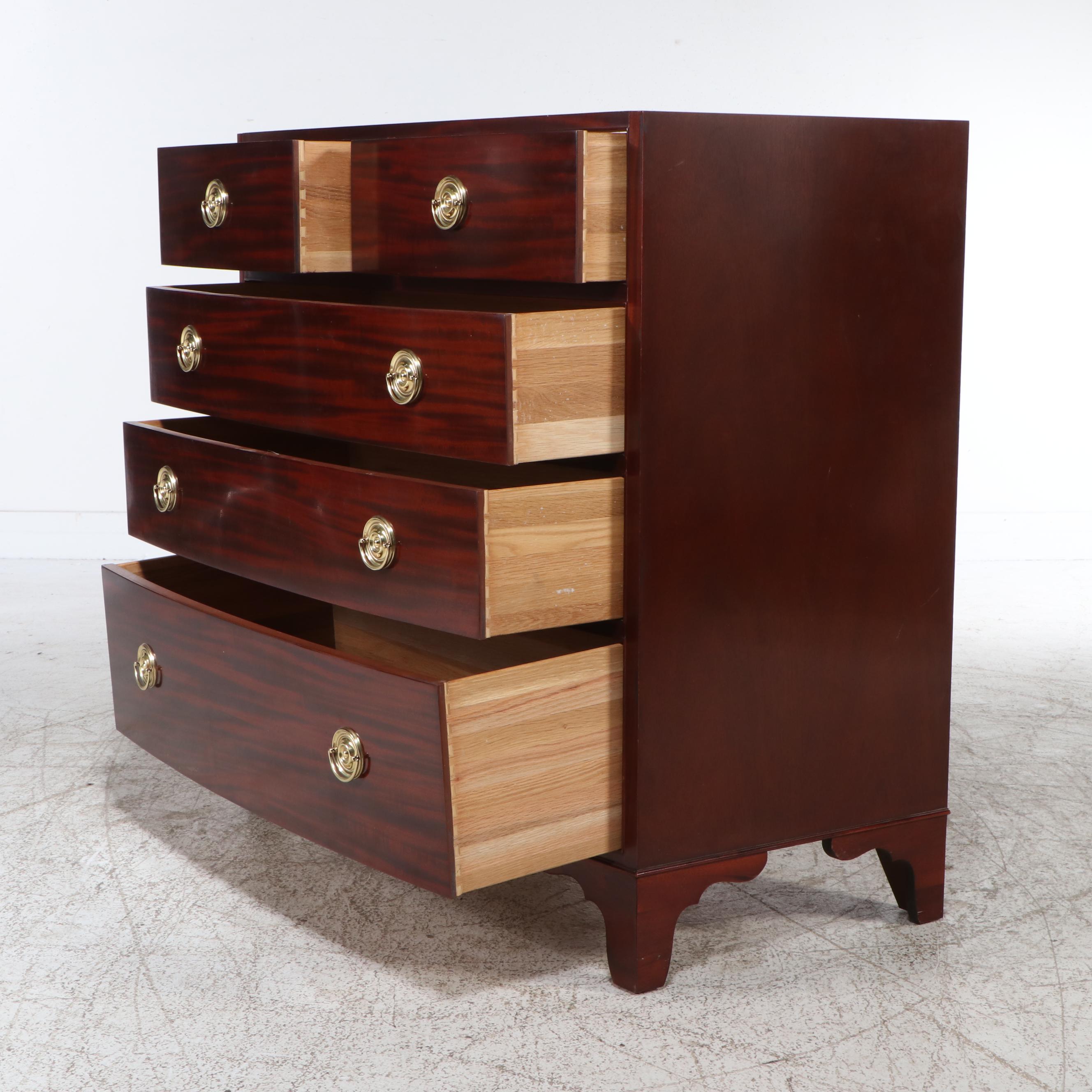 Baker Furniture Hepplewhite Style Mahogany Finish Armoire