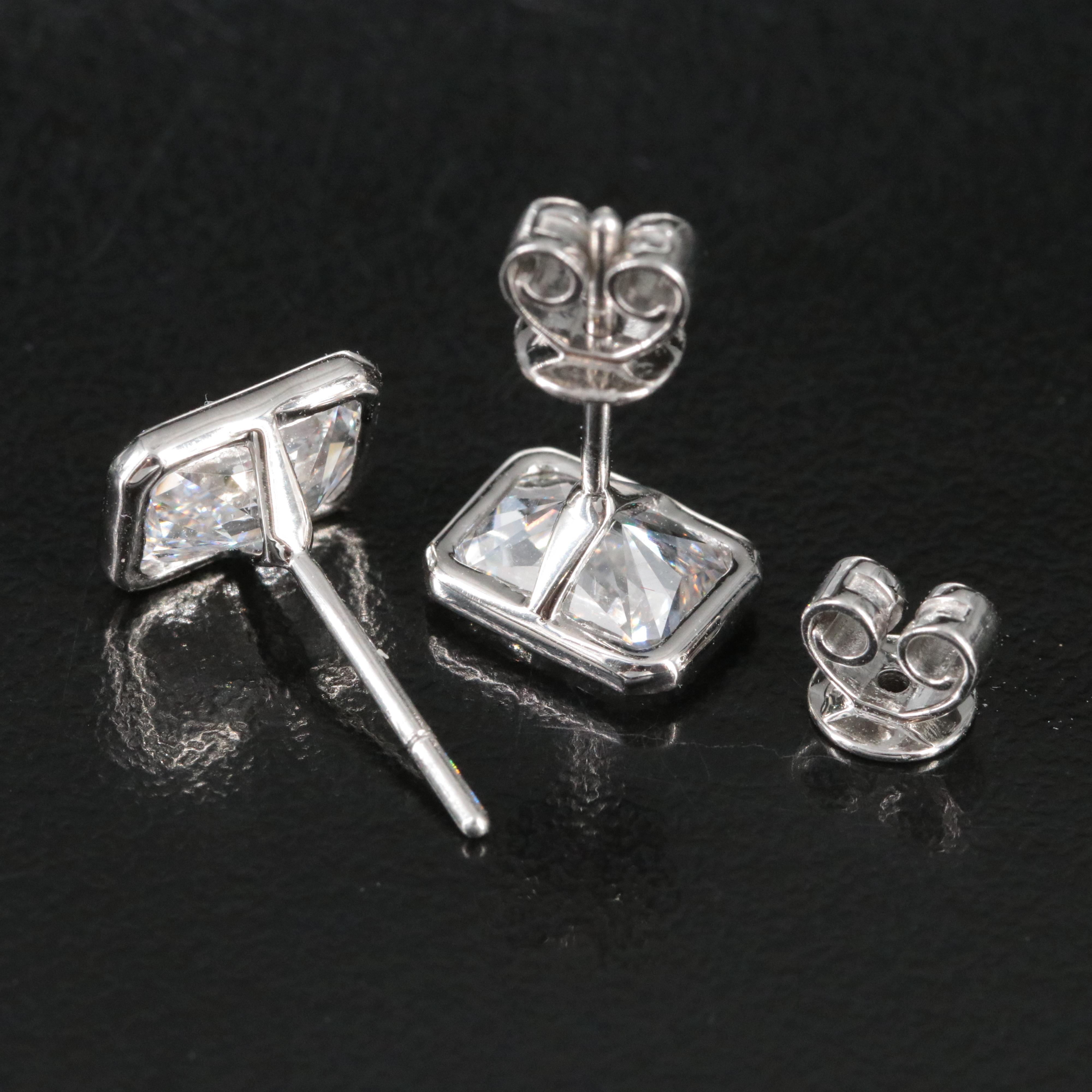 Platinum 4.18 CTW Lab Grown Diamond Stud Earrings with IGI Reports