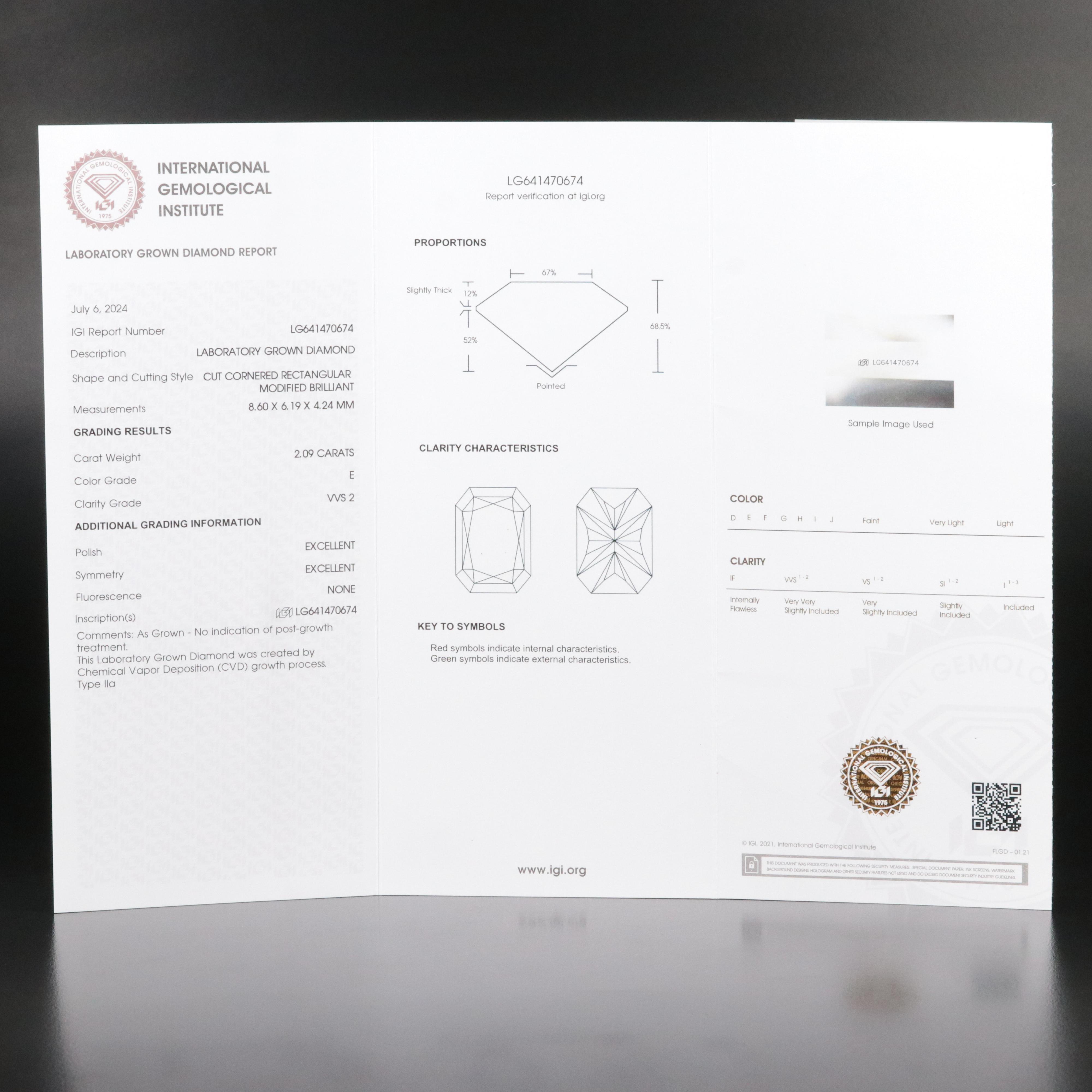 Platinum 4.18 CTW Lab Grown Diamond Stud Earrings with IGI Reports