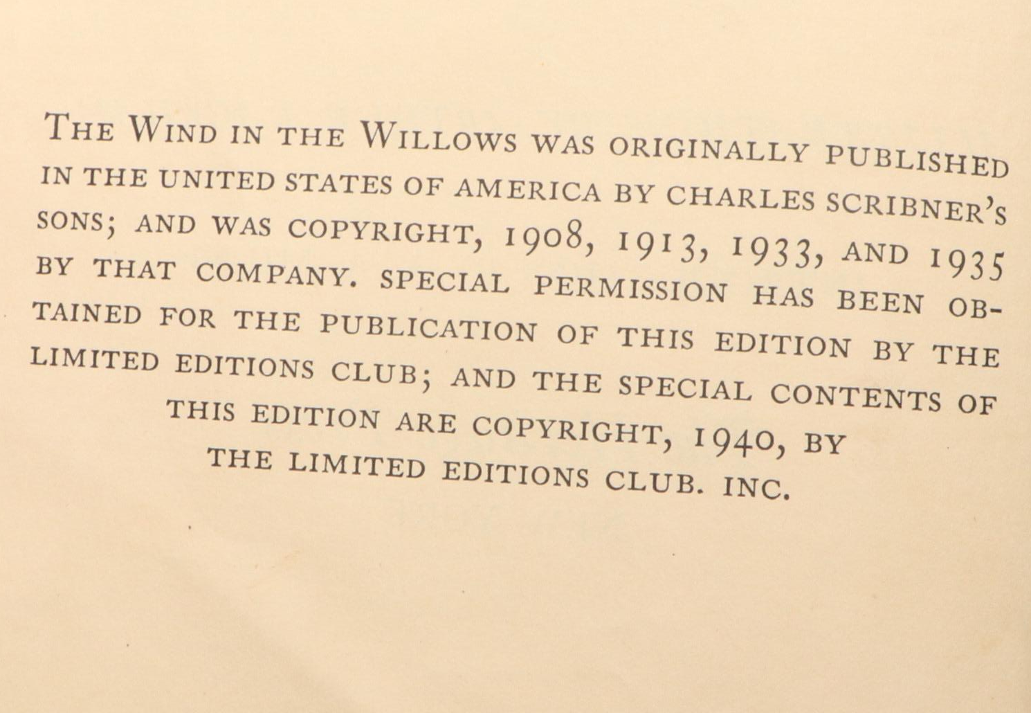 Arthur Rackham Illustrated "The Wind in the Willows" by Kenneth Grahame, 1940