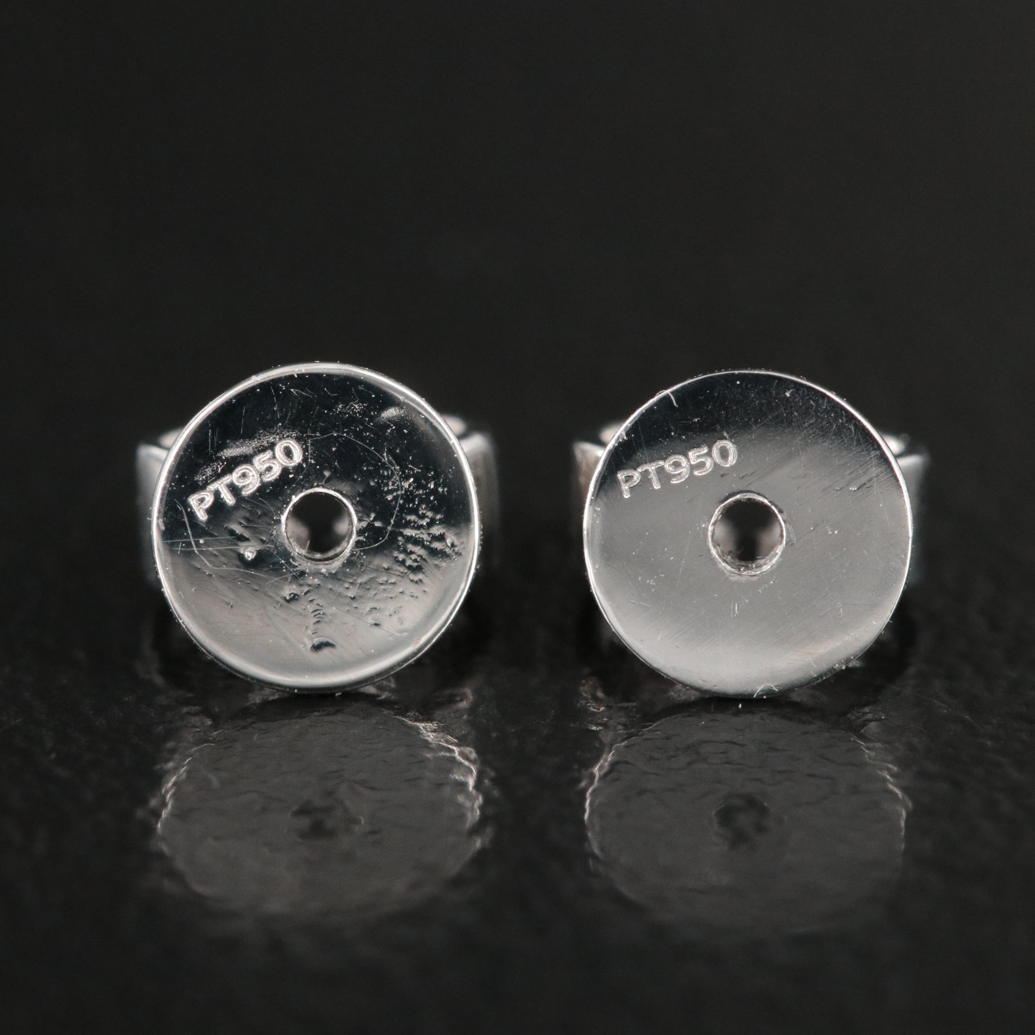 Platinum 4.23 CTW Lab Grown Diamond Stud Earrings with IGI Reports