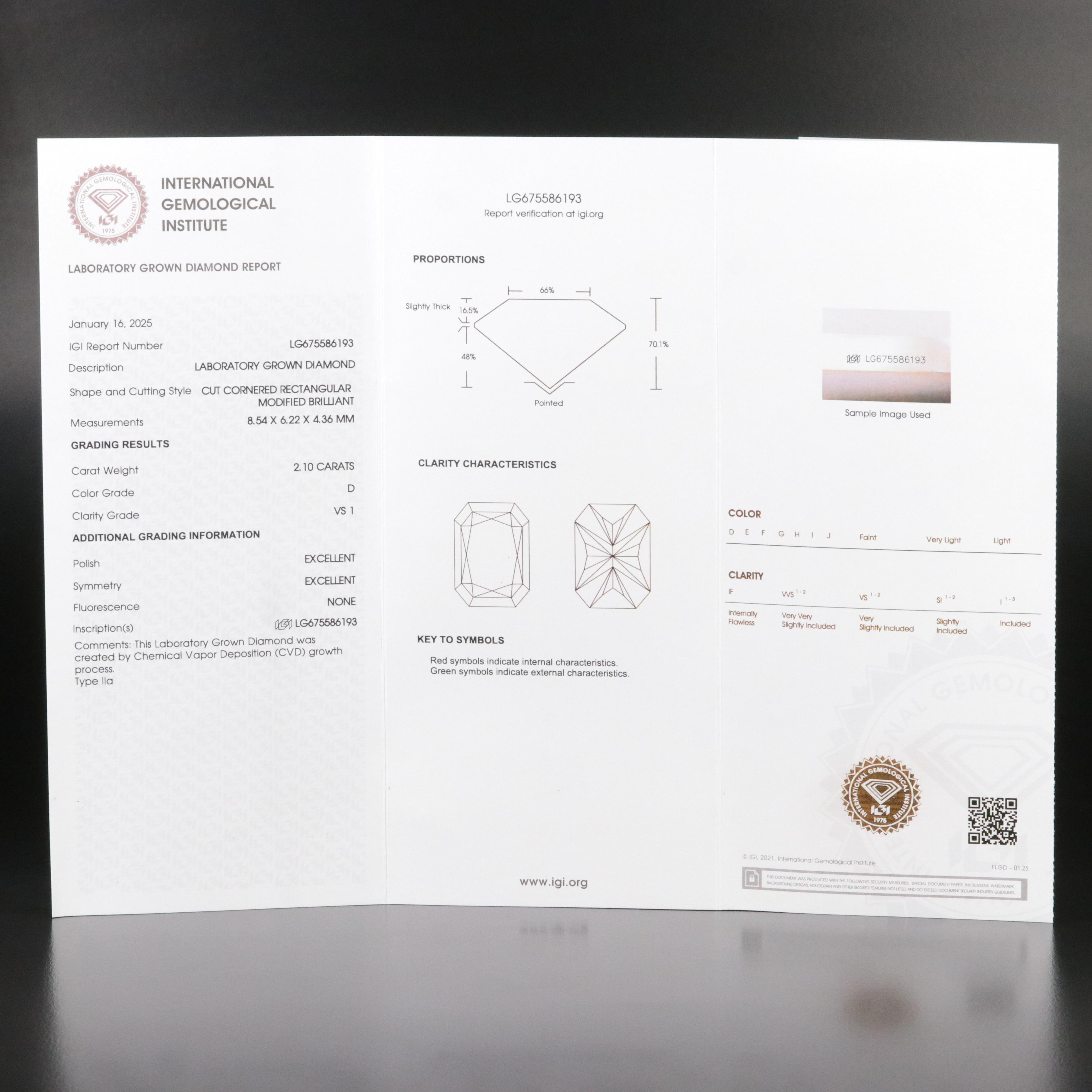 Platinum 4.23 CTW Lab Grown Diamond Stud Earrings with IGI Reports