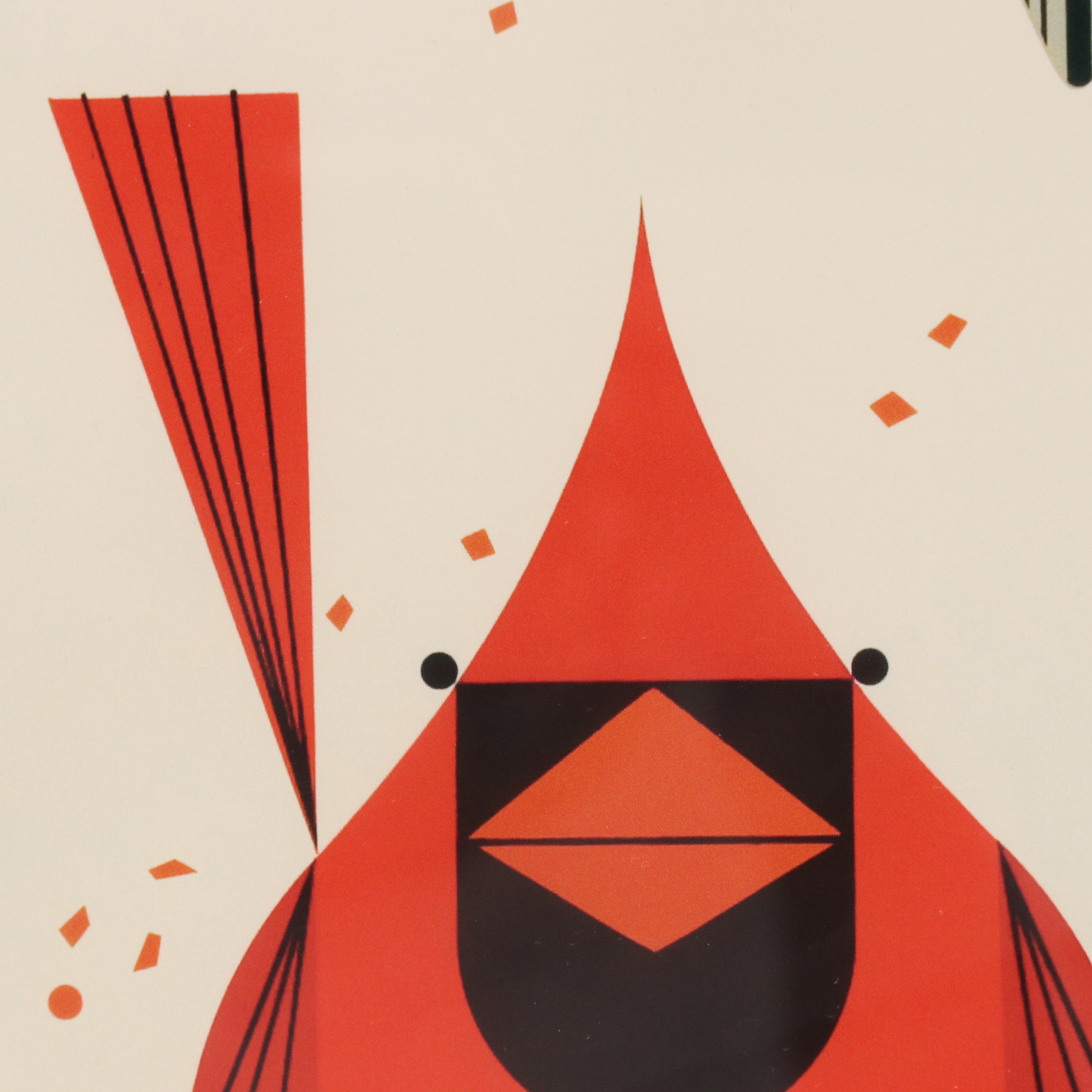 Offset Lithograph "Cardinal Close-Up" After Charley Harper