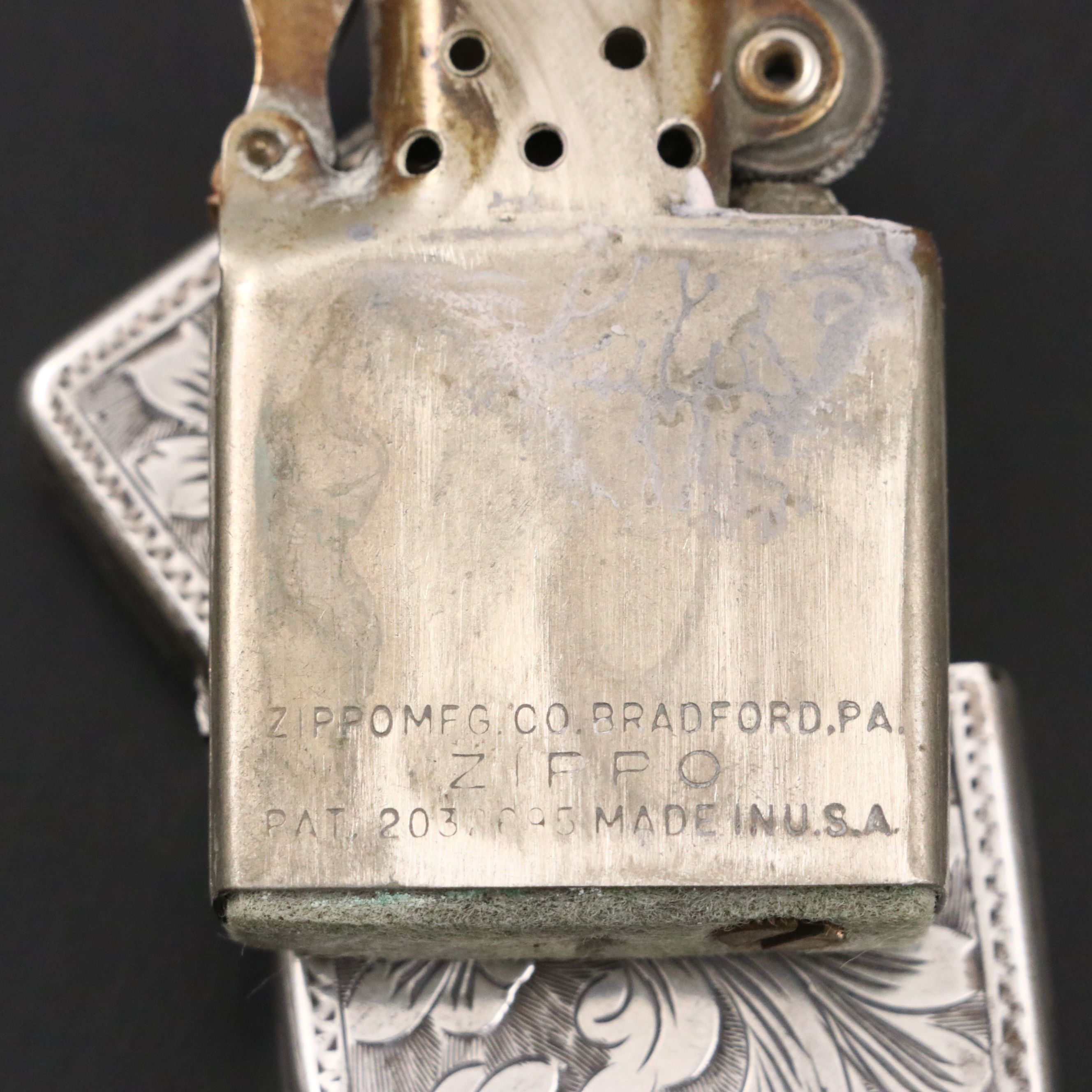 Zippo Windproof Lighter with Sterling Silver Case