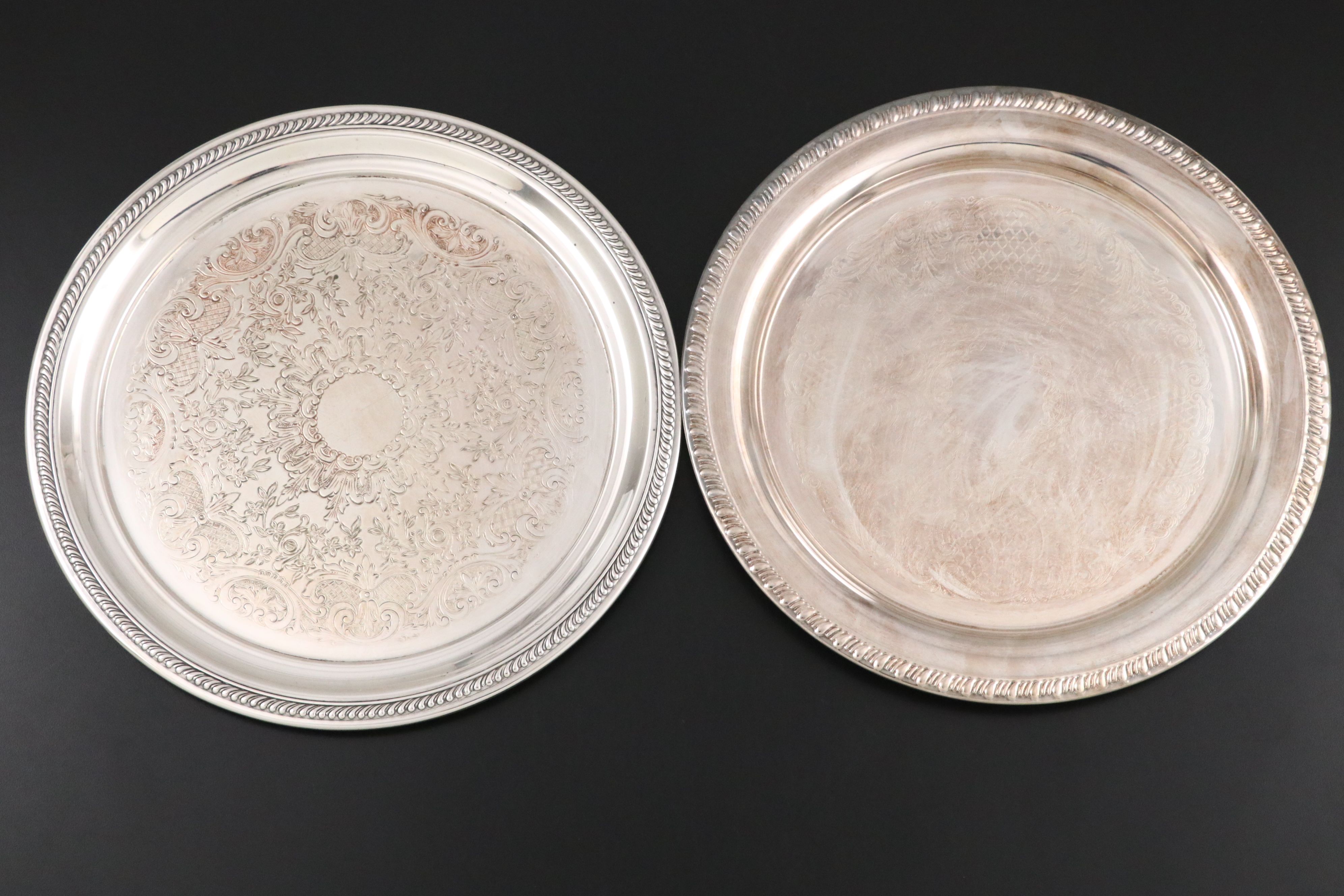 F. B. Rogers Silver Plate Coffee Set with Leonard Serving Tray