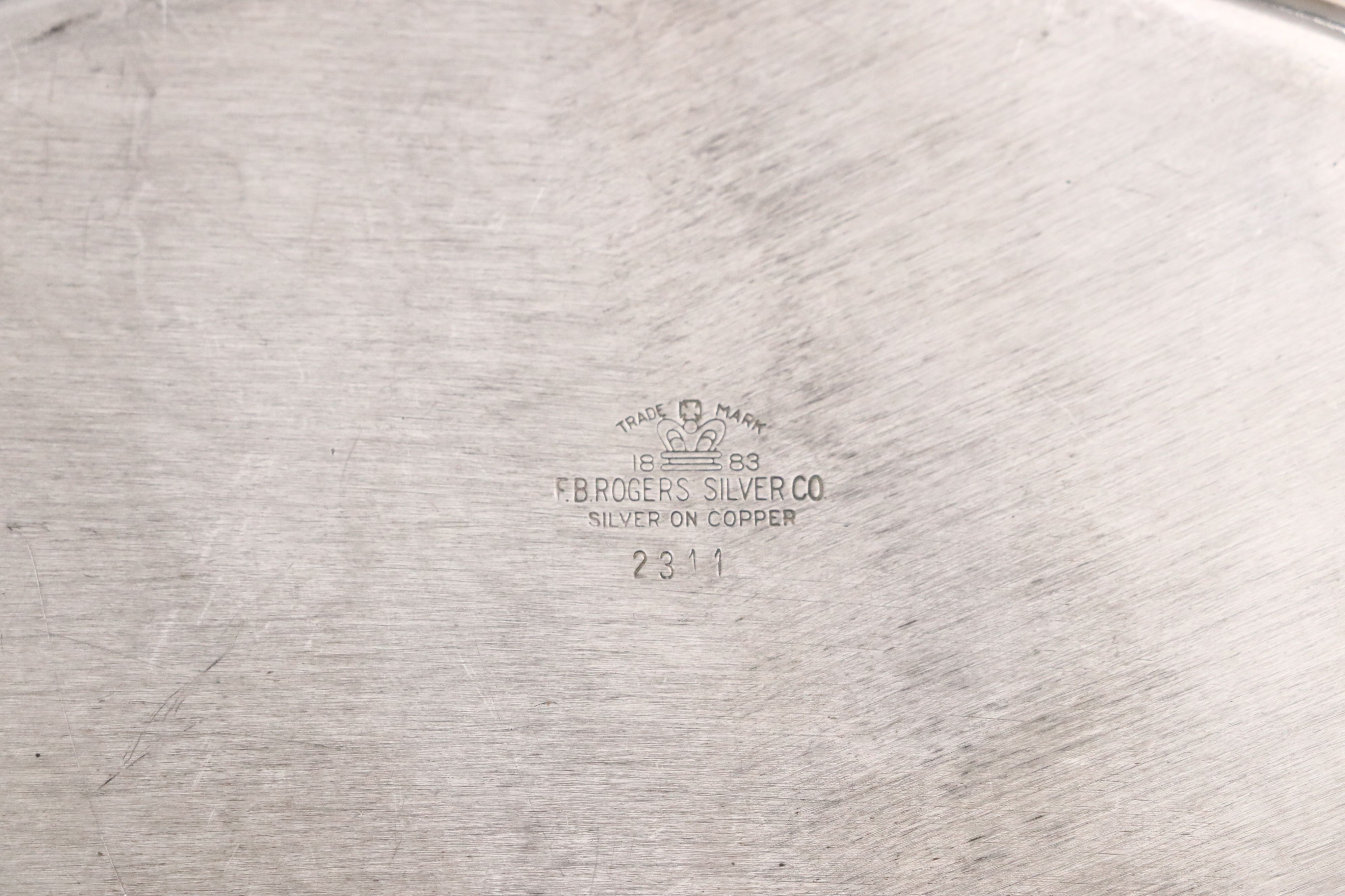 F. B. Rogers Silver Plate Coffee Set with Leonard Serving Tray