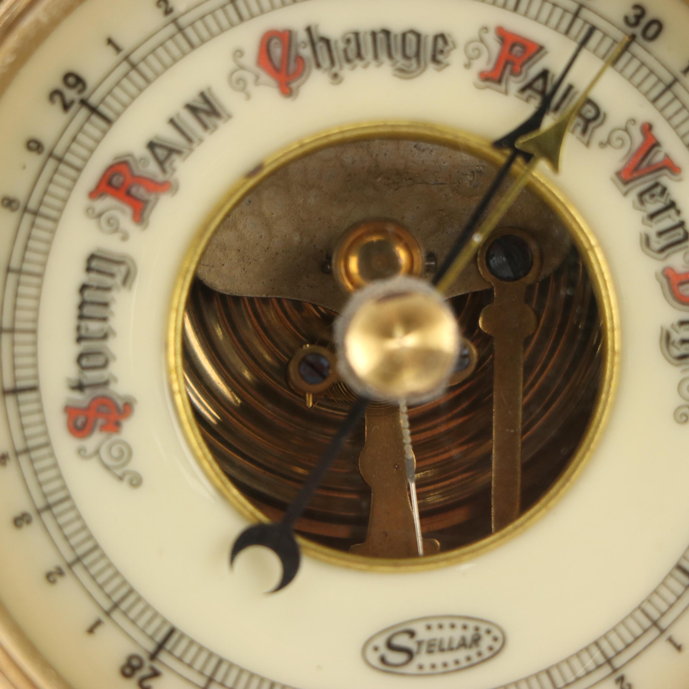 German Stellar Wood Wall Barometer