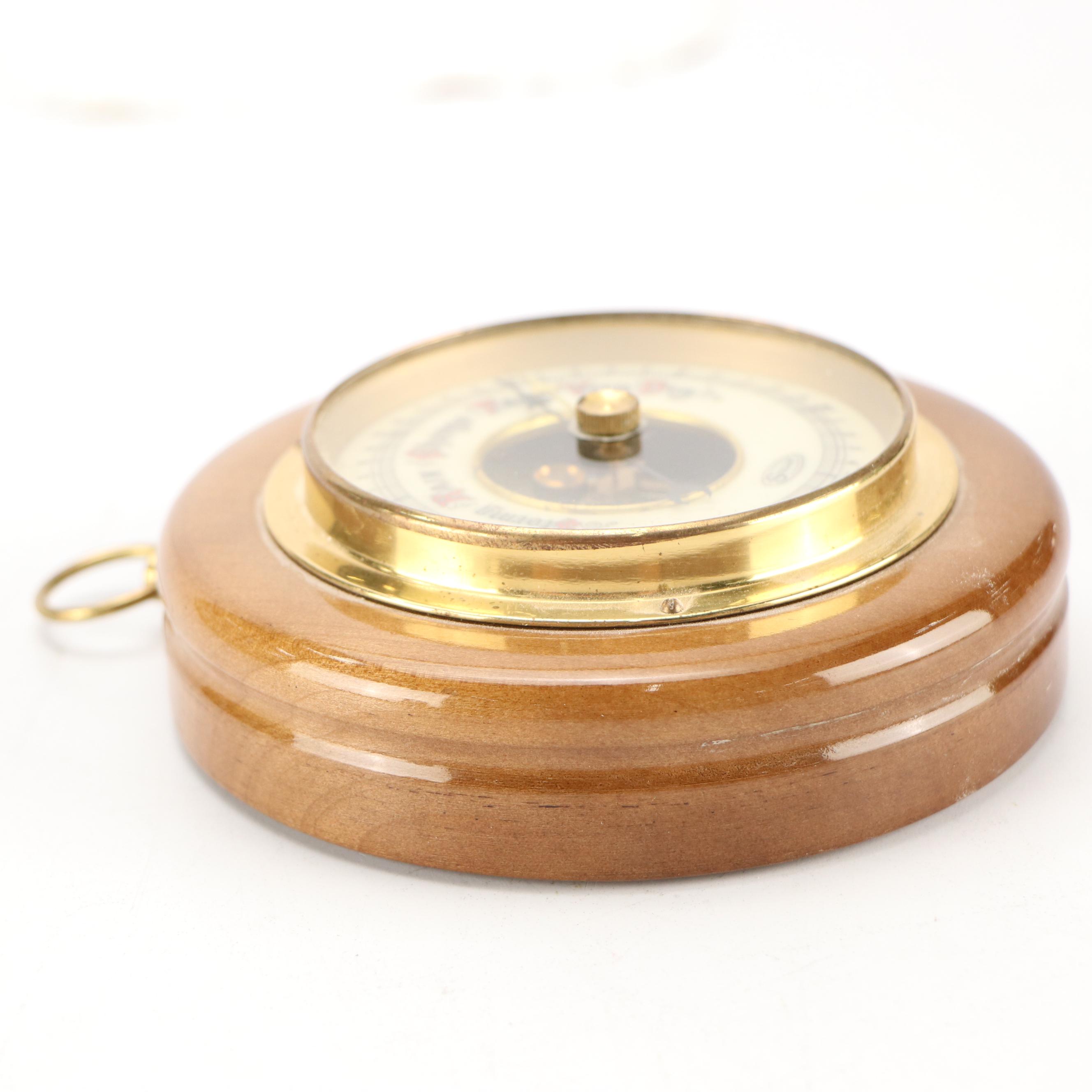 German Stellar Wood Wall Barometer