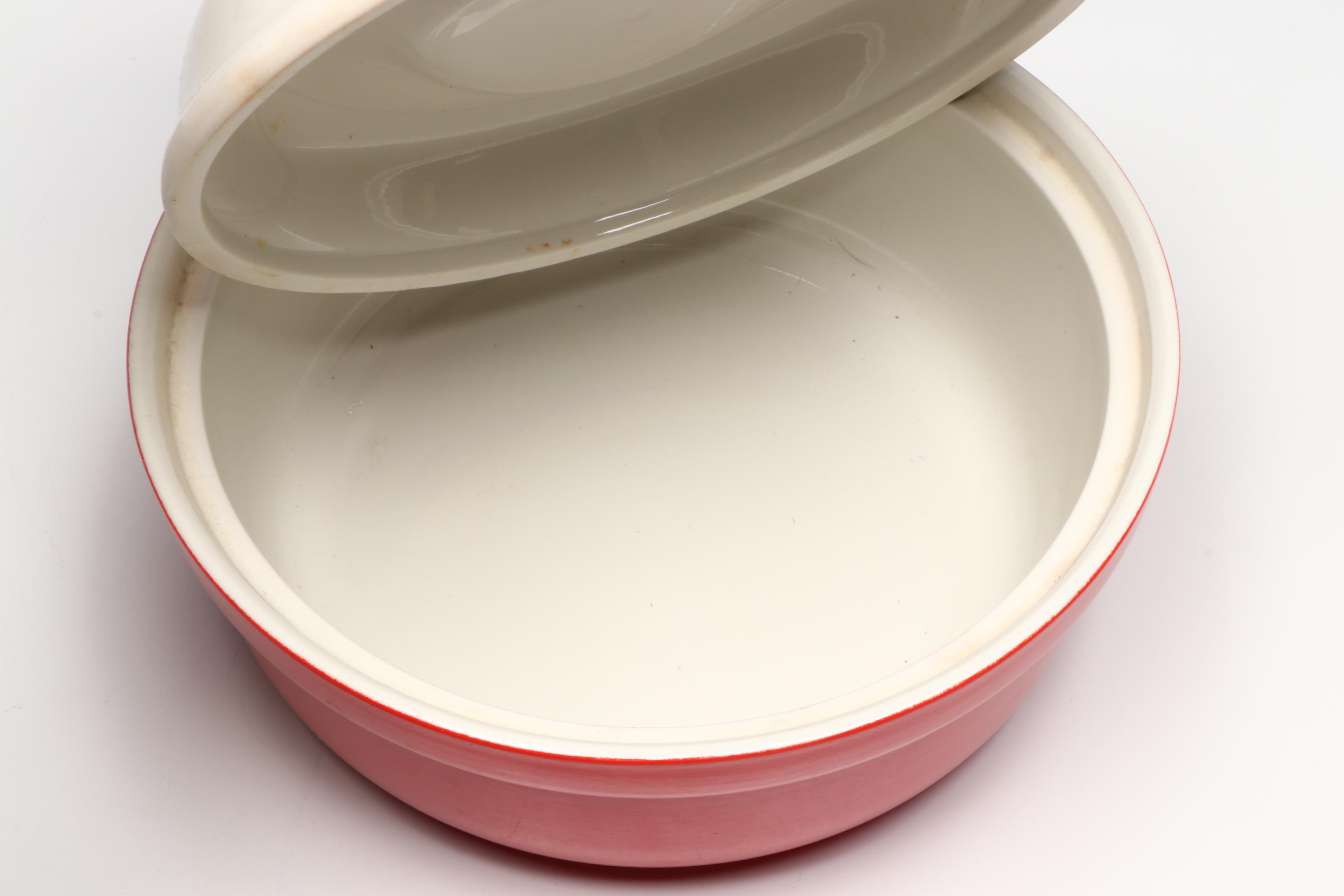 Hall "Chinese Red" Covered Casserole Dishes, Shakers and Octagonal Cups