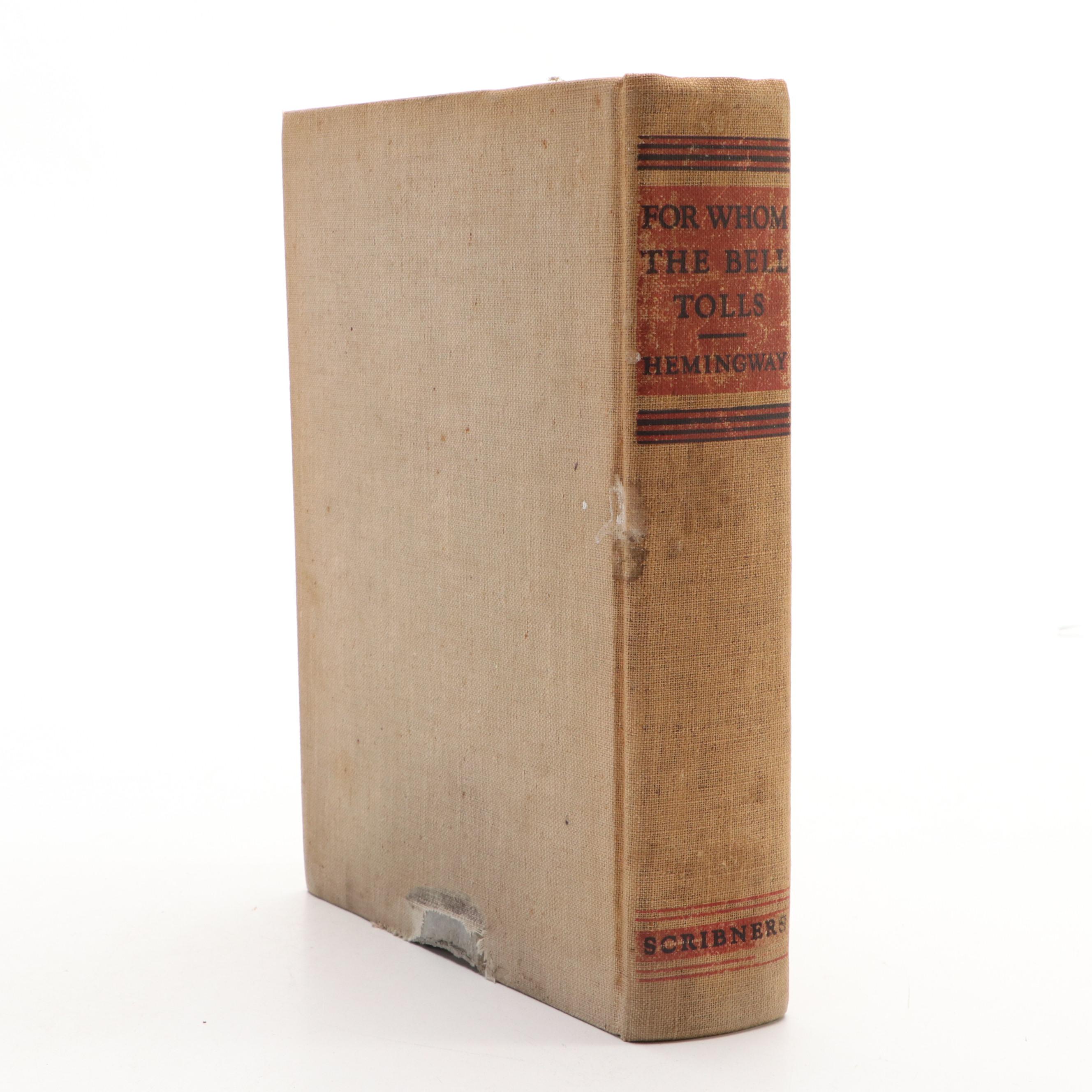 First Printing "For Whom the Bell Tolls" by Ernest Hemingway, 1940