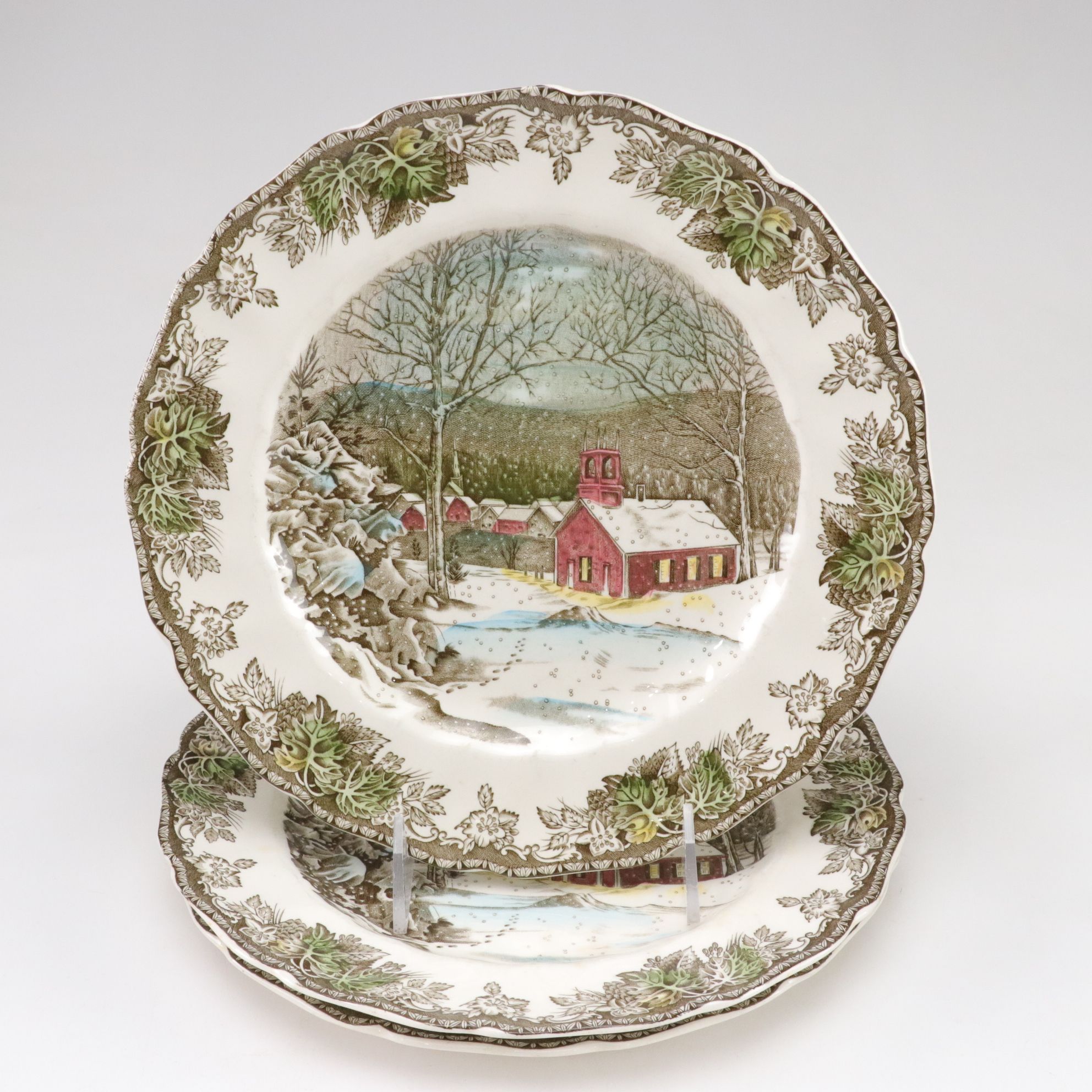 Johnson Bros. "Friendly Village" Plates, Mugs, Wine Glasses and Other Dinnerware