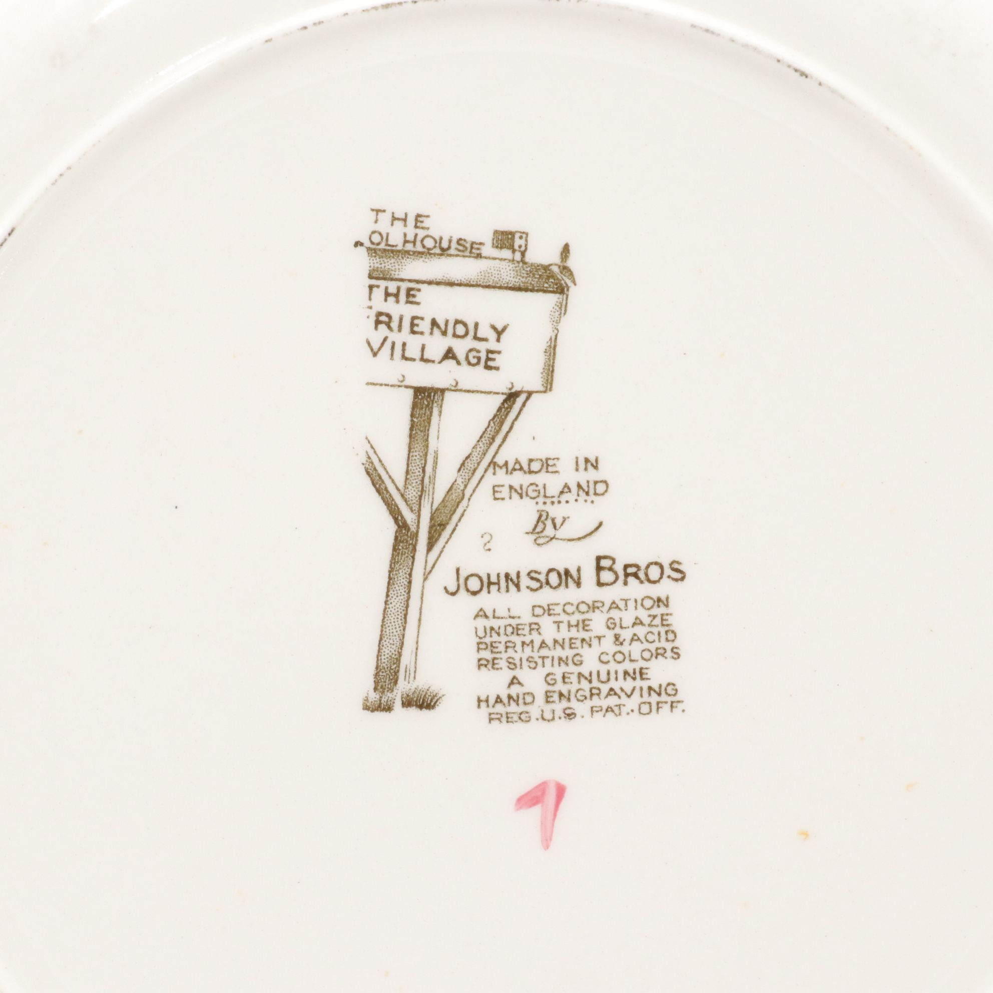 Johnson Bros. "Friendly Village" Plates, Mugs, Wine Glasses and Other Dinnerware