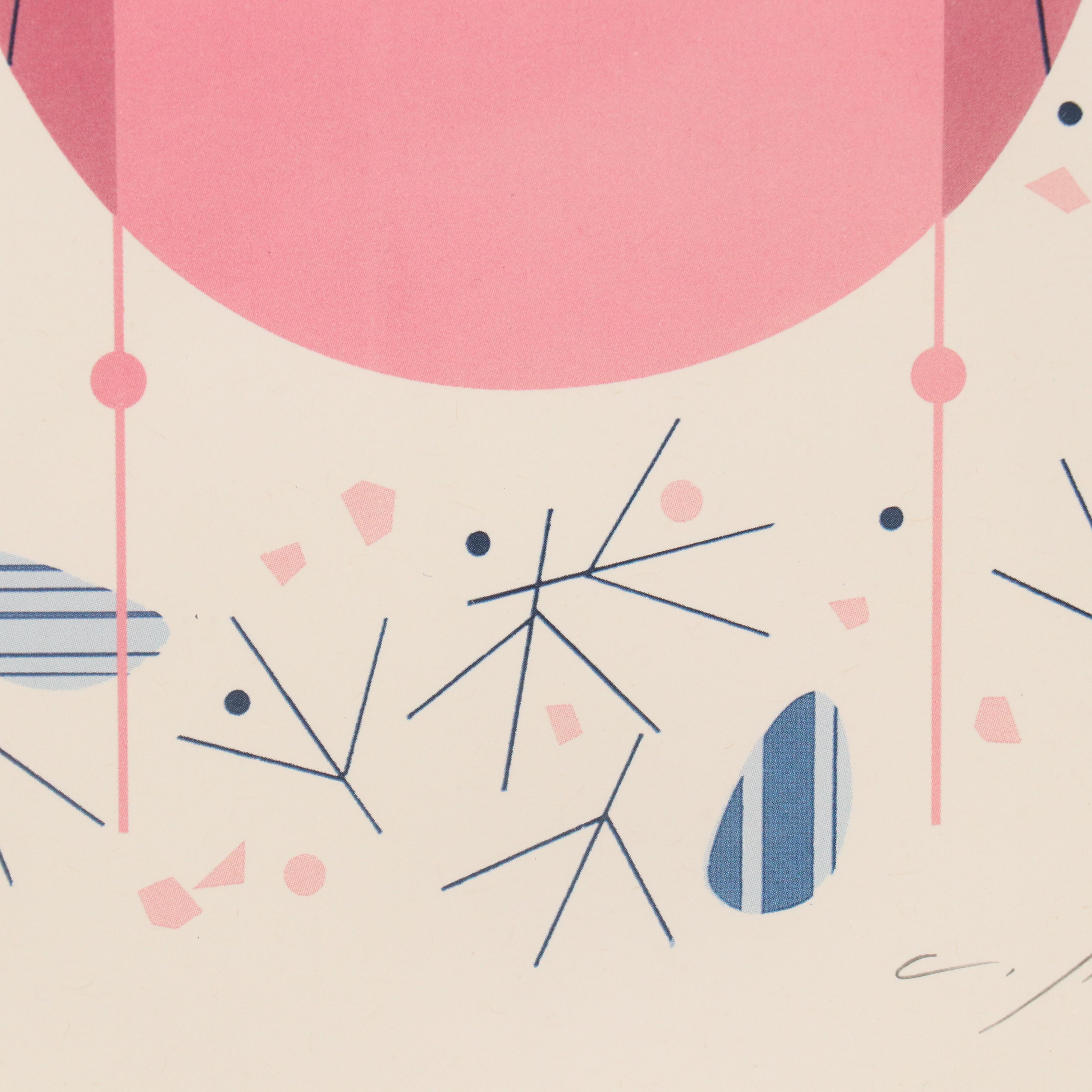 Charley Harper Offset Lithograph "Cardinal Close-Up"