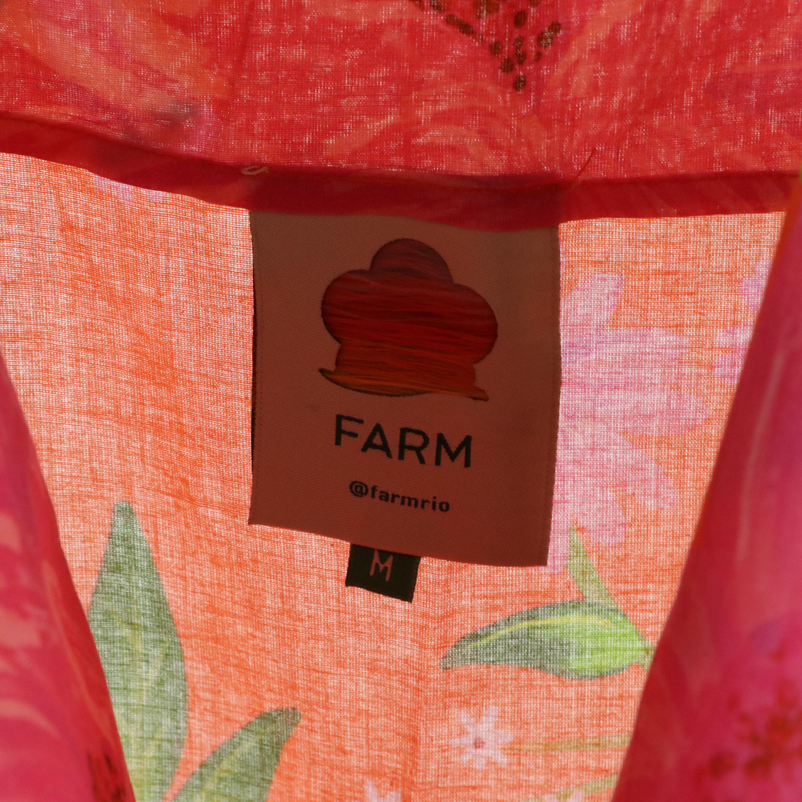 Farm Rio Romantic Garden Dress w/ Linen Banana Leaves & Painted Birds Shorts