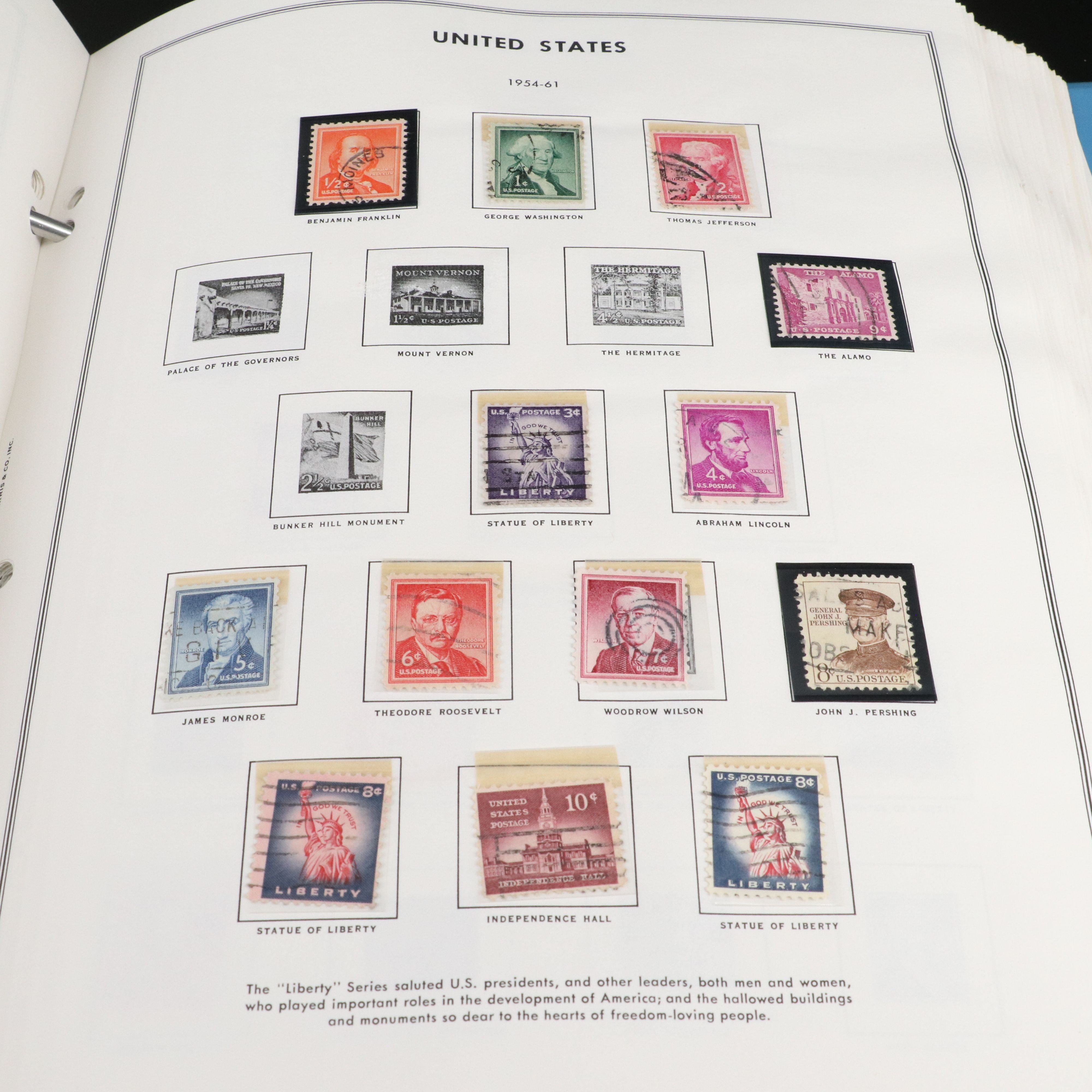 Three Large Postage Stamp Albums with United States Stamps