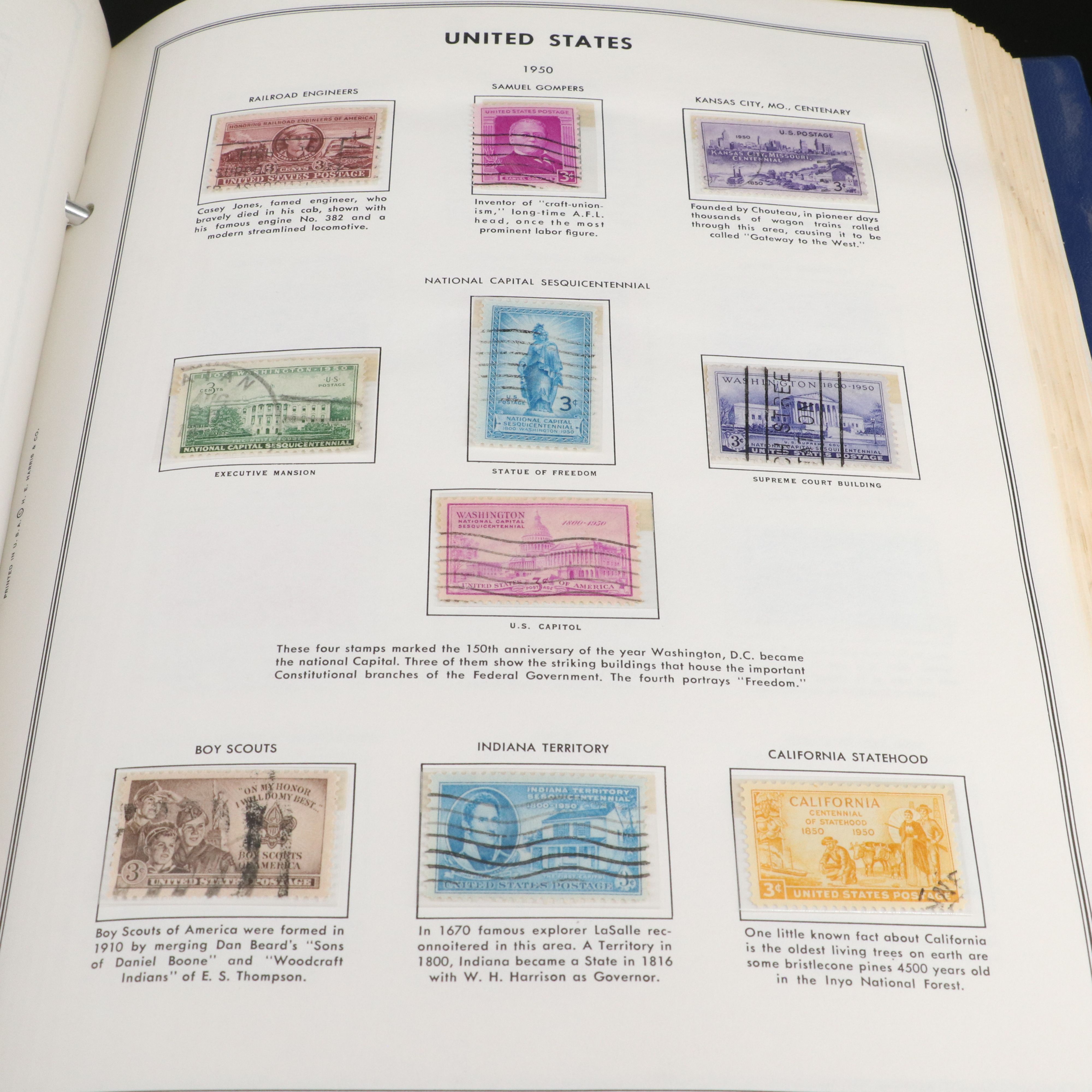 Three Large Postage Stamp Albums with United States Stamps