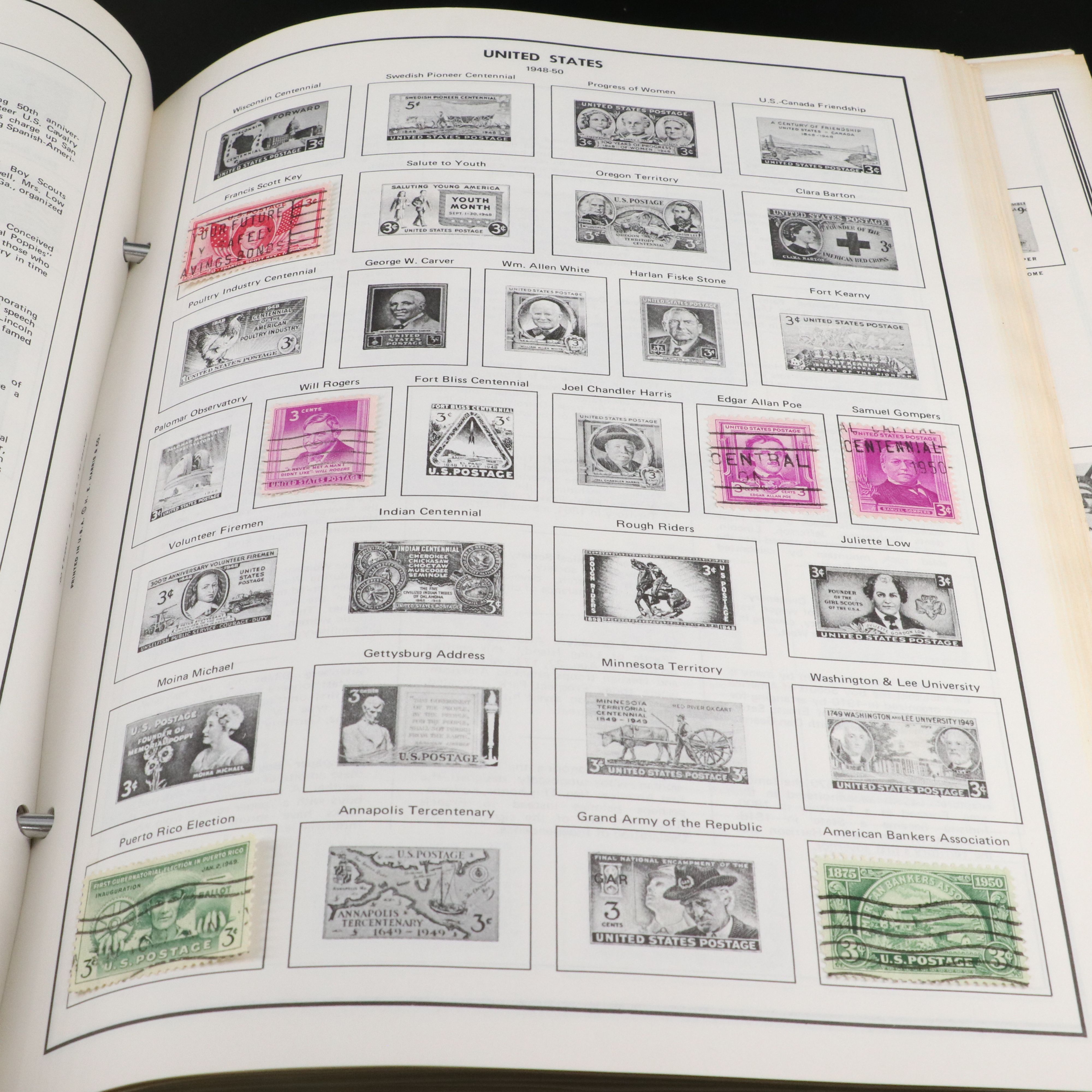 Three Large Postage Stamp Albums with United States Stamps