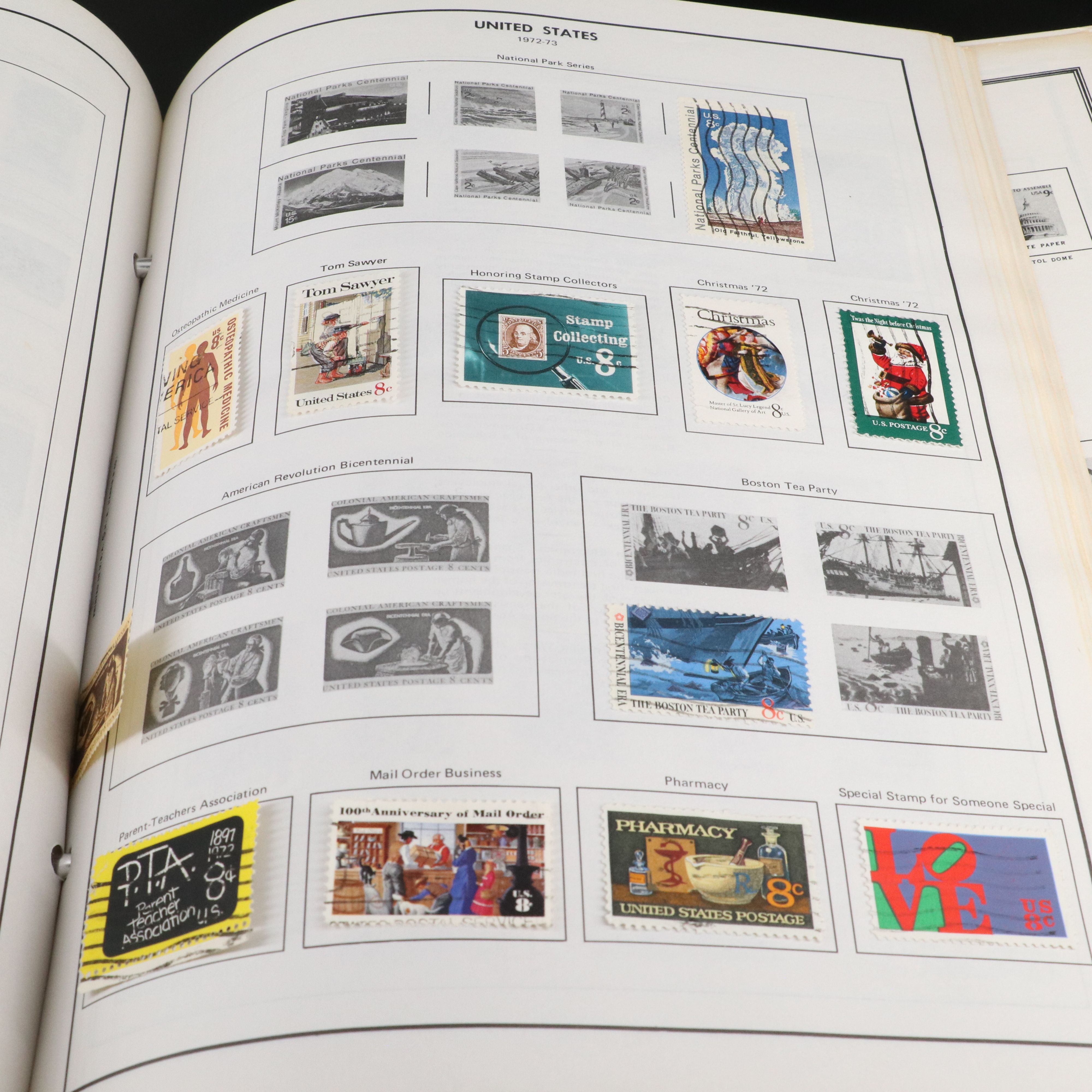 Three Large Postage Stamp Albums with United States Stamps