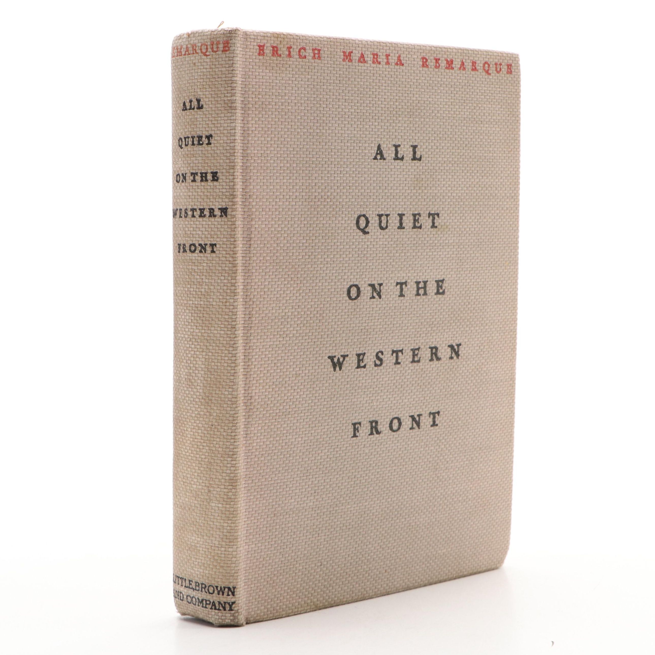 First American Printing "All Quiet on the Western Front" by Erich Maria Remarque