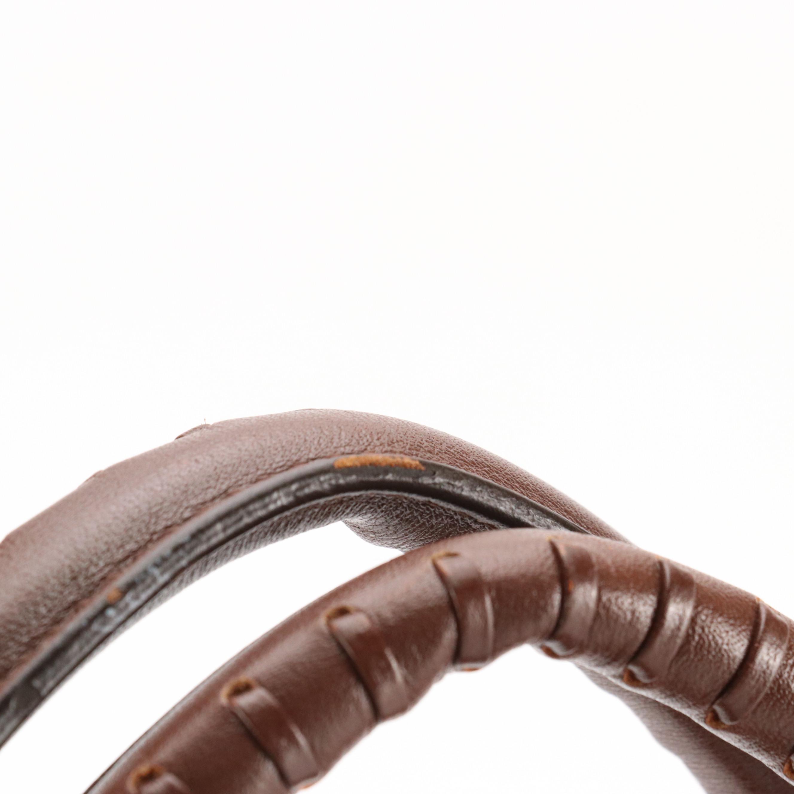 Salvatore Ferragamo Whipstitched Leather Gancini Clasp Shoulder Bag