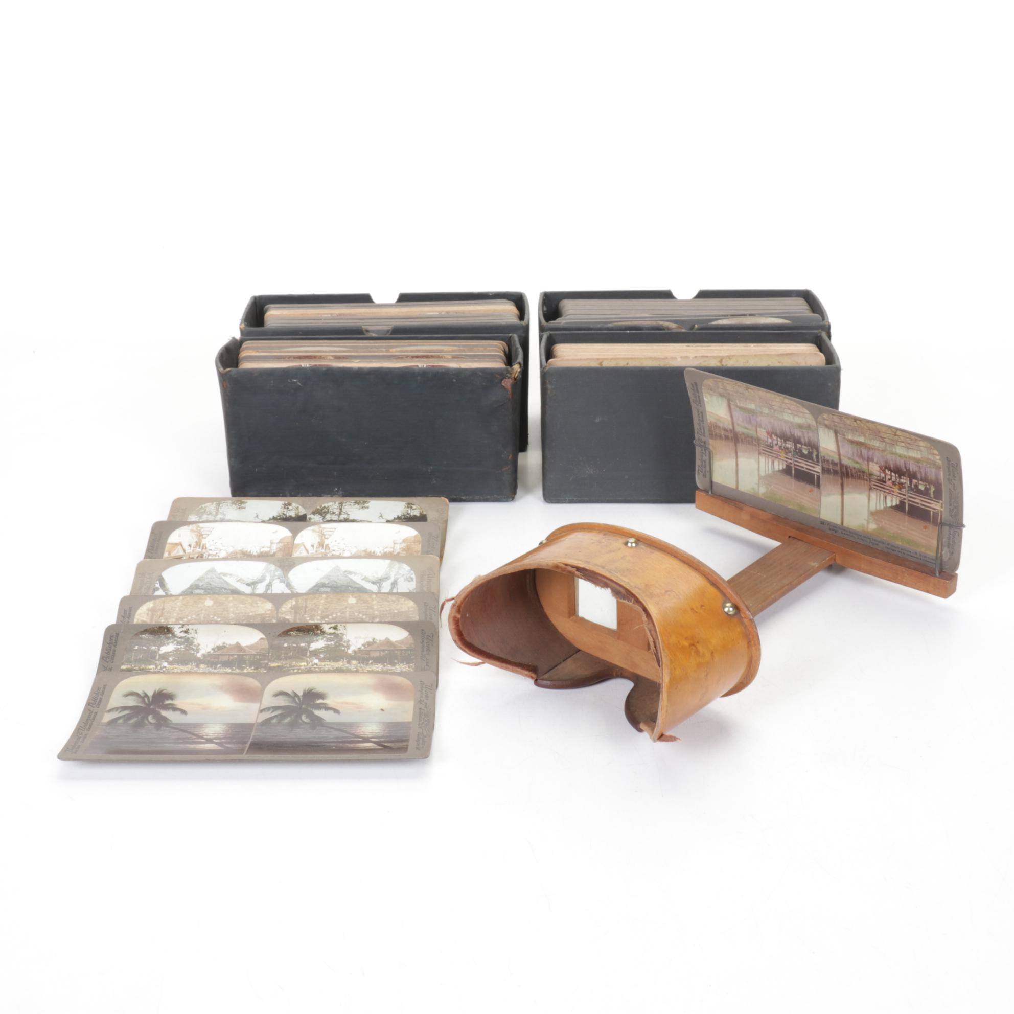 Stereoscope with Four Boxes of Slides, Late 19th to Early 20th Century