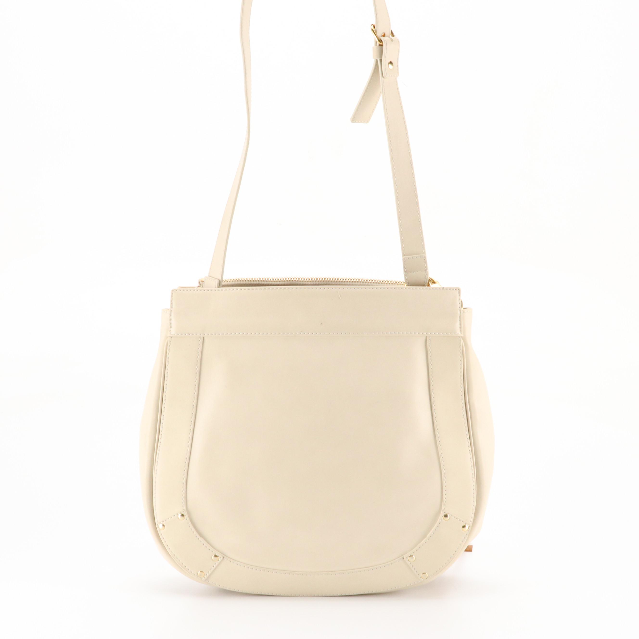 Chloé Eden Crossbody Bag in Ivory Calfskin Leather