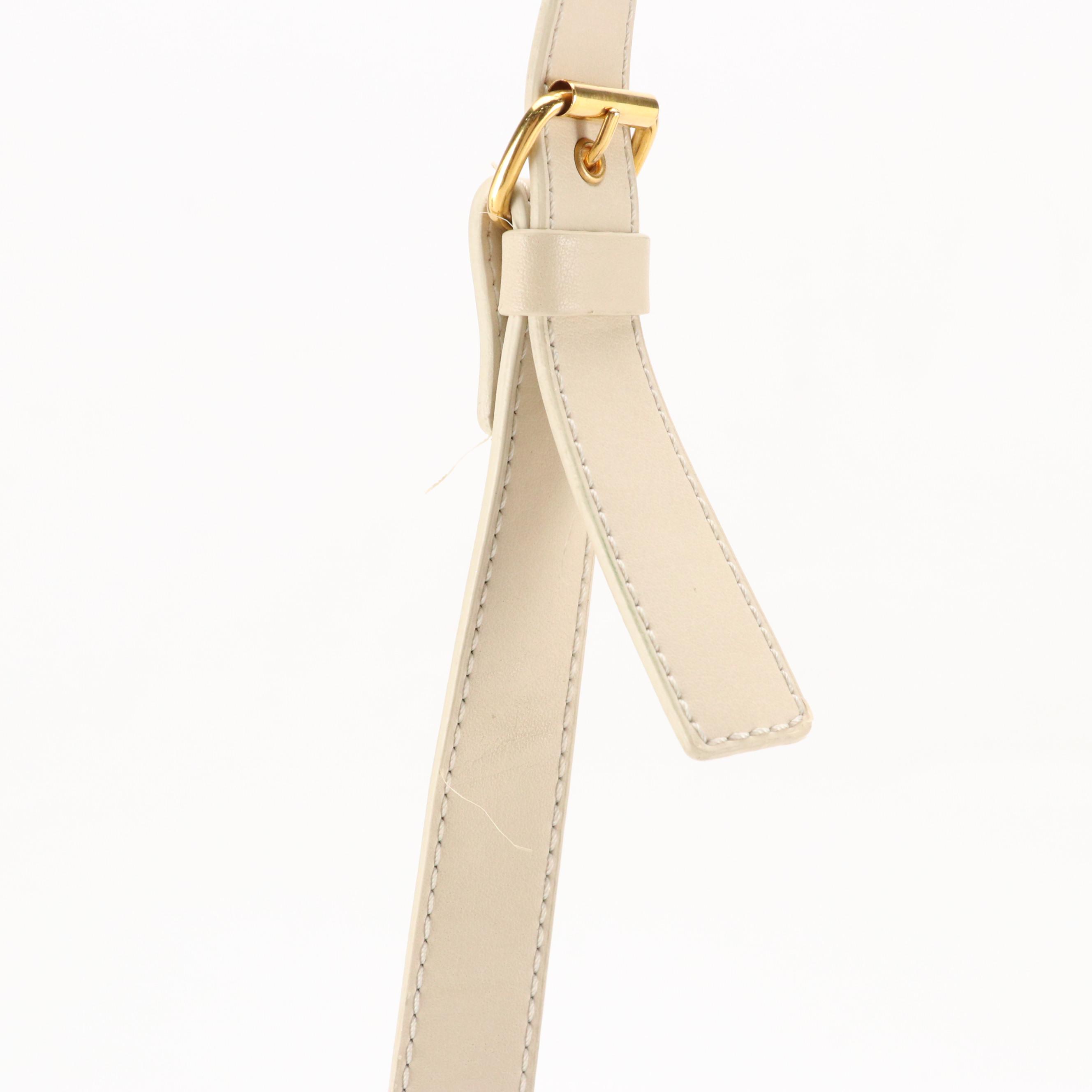 Chloé Eden Crossbody Bag in Ivory Calfskin Leather