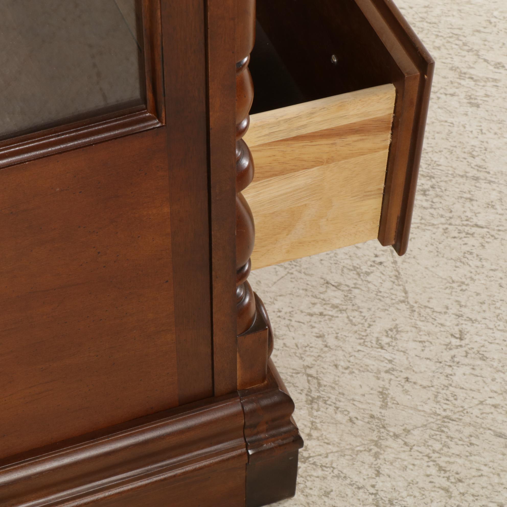 Edwardian Style Mahogany Glass Front Cabinet