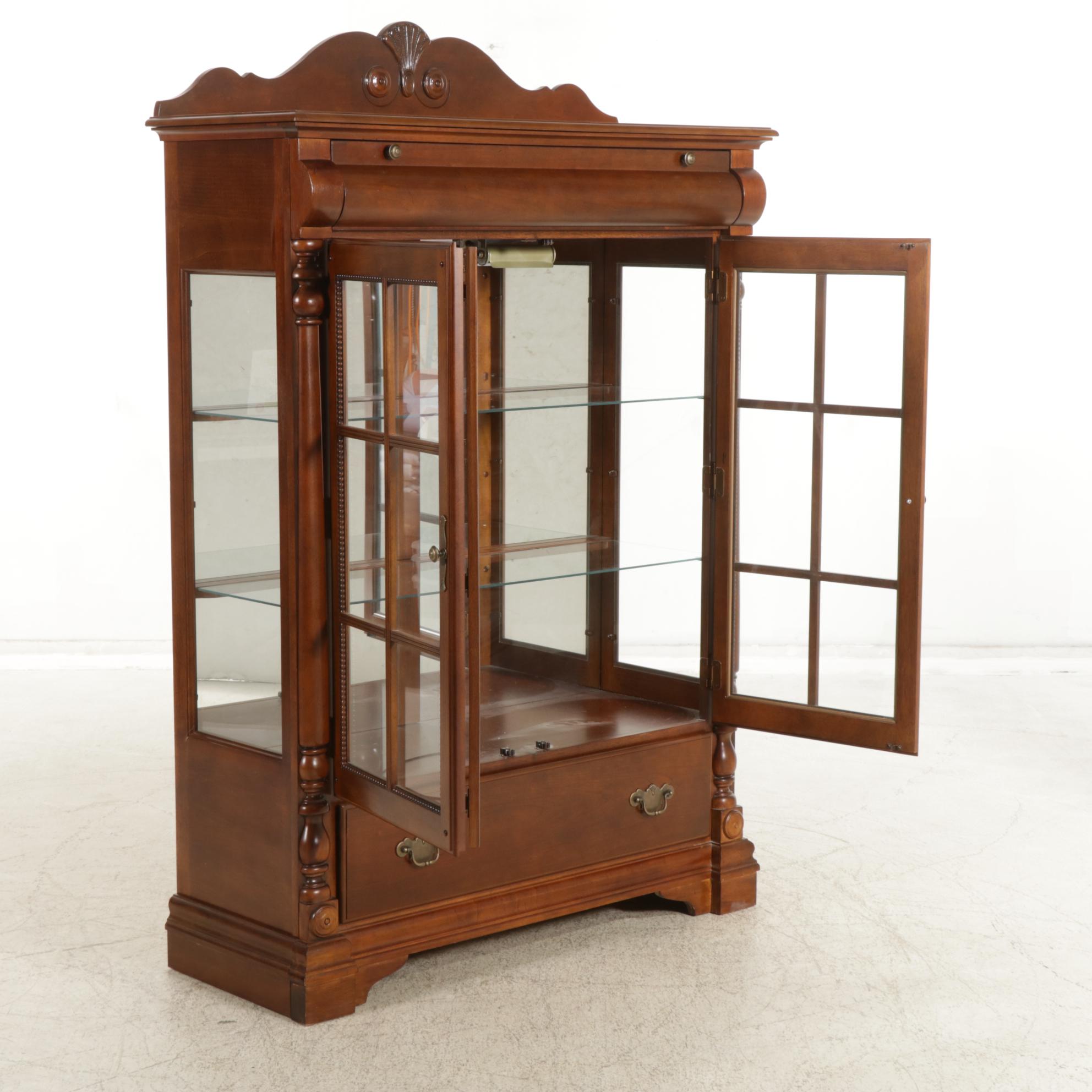Edwardian Style Mahogany Glass Front Cabinet