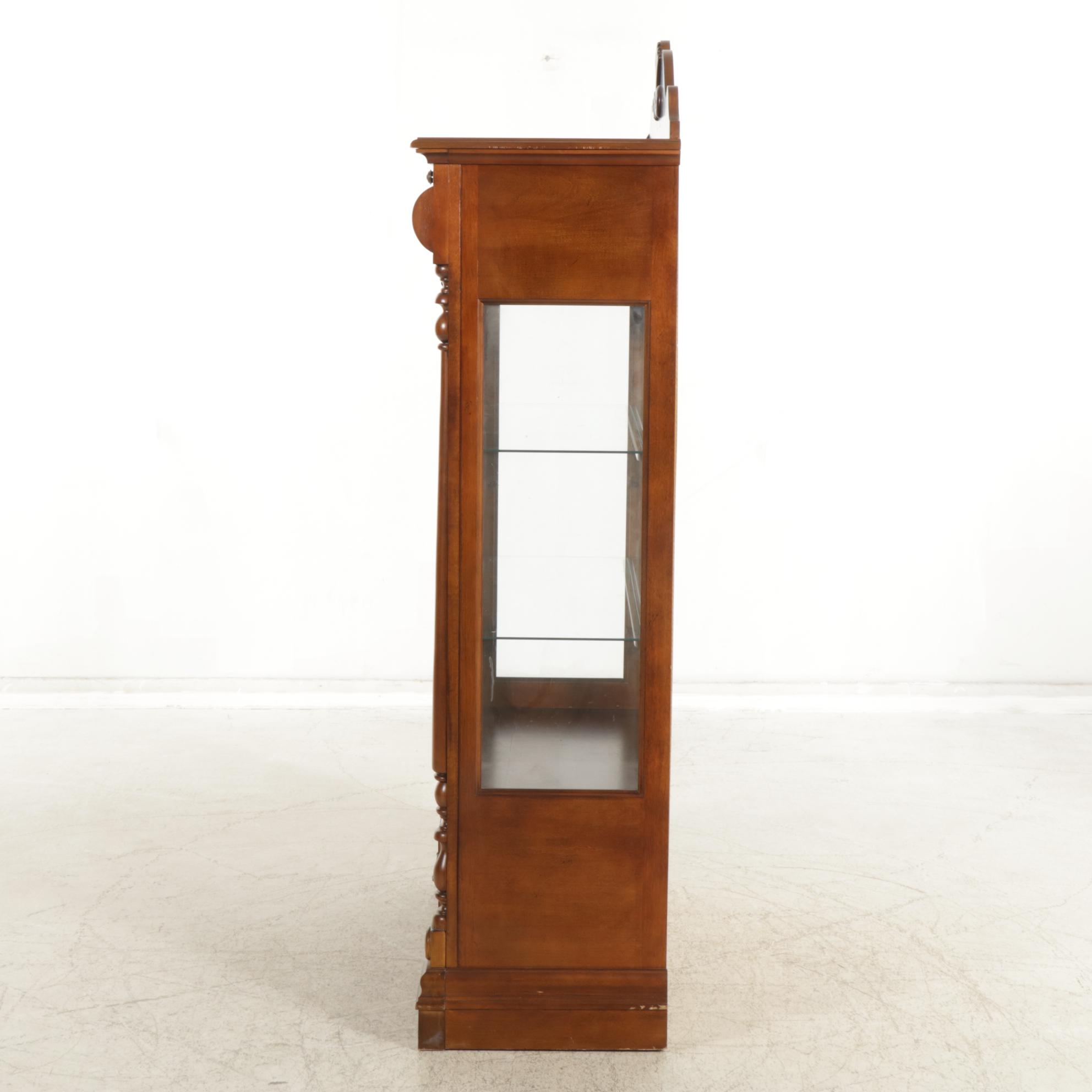 Edwardian Style Mahogany Glass Front Cabinet