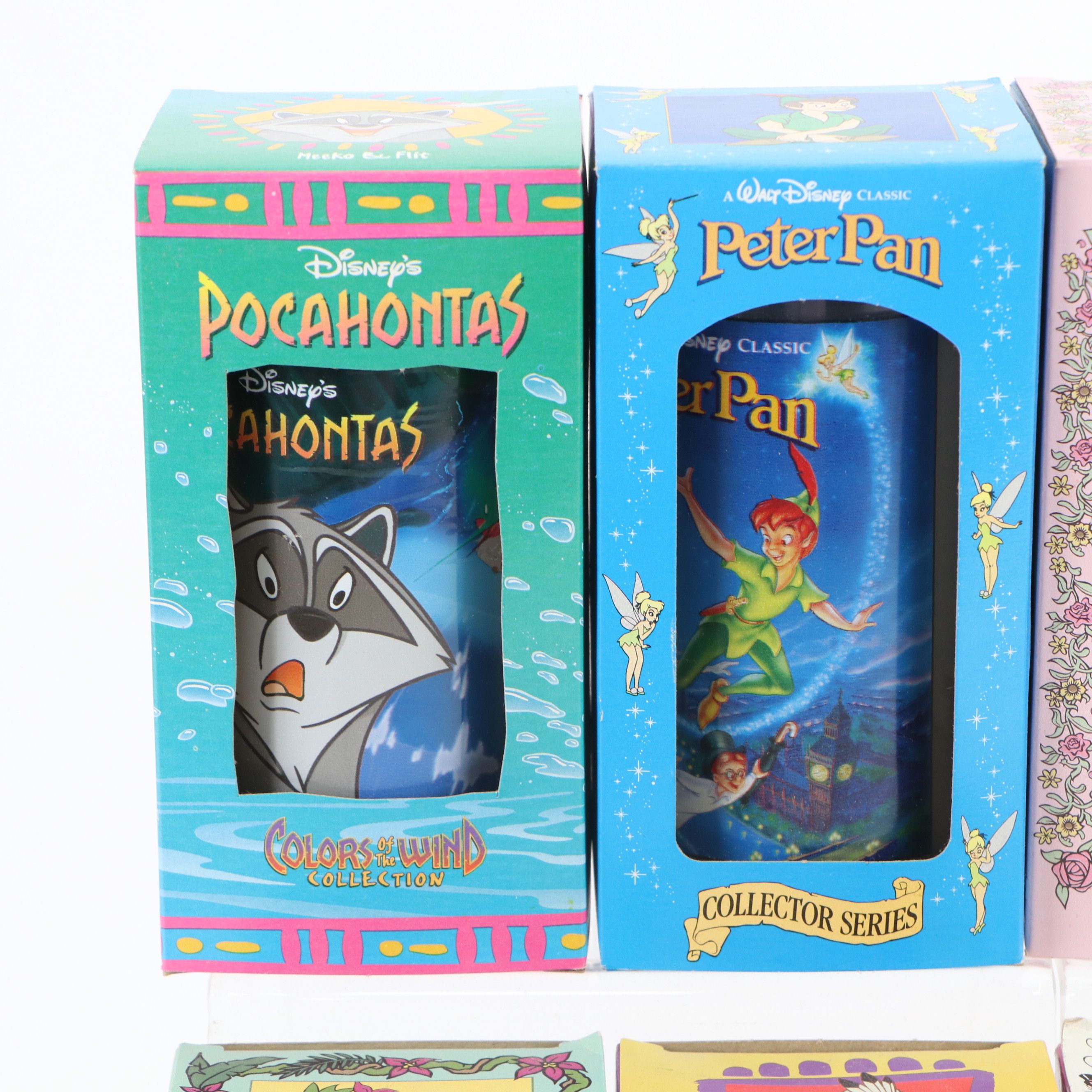 Walt Disney "Collector Series" and "Colors of the Wind" Plastic Tumblers, 1994